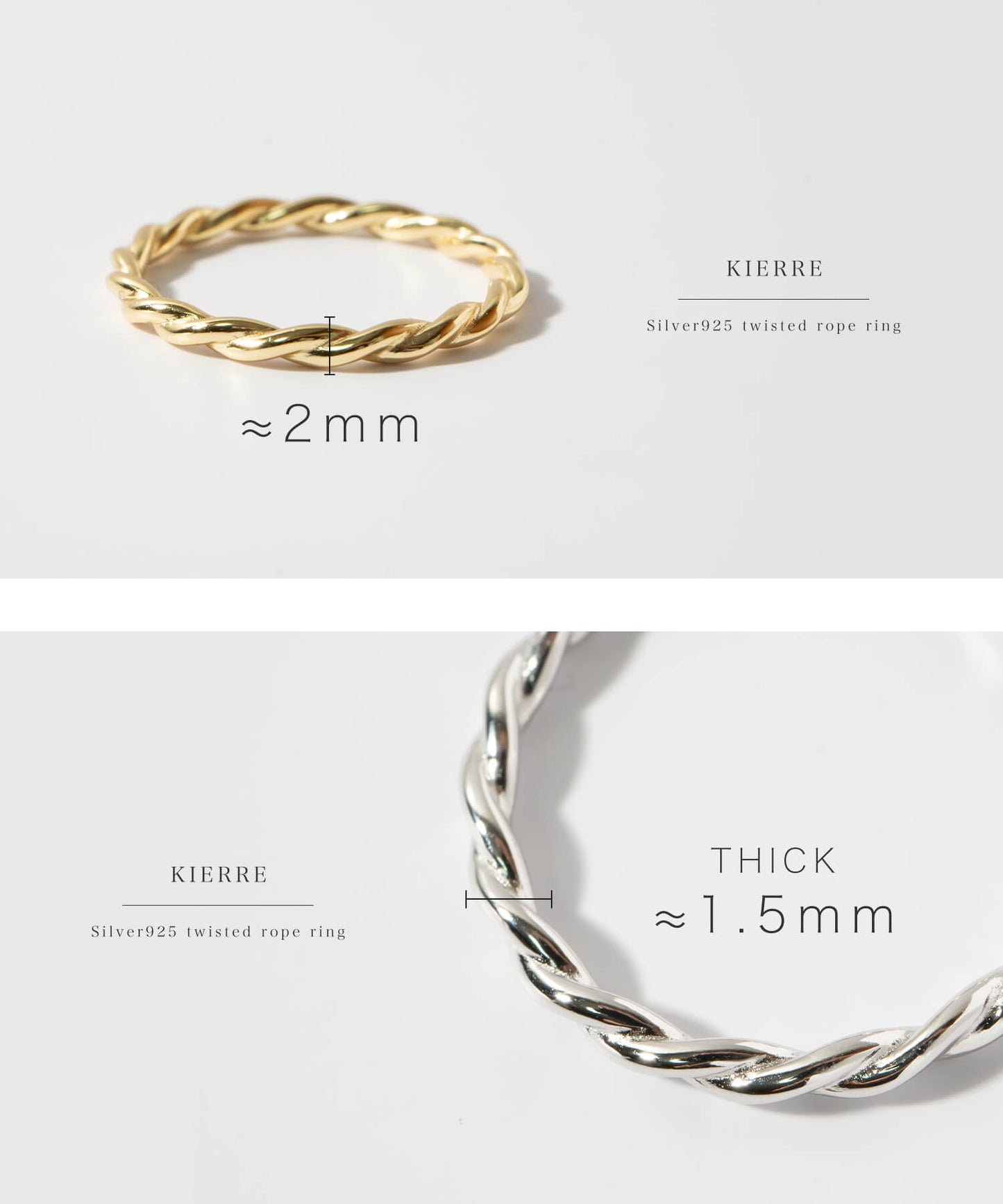 Silver925 twisted rope ring | KIERRE RING