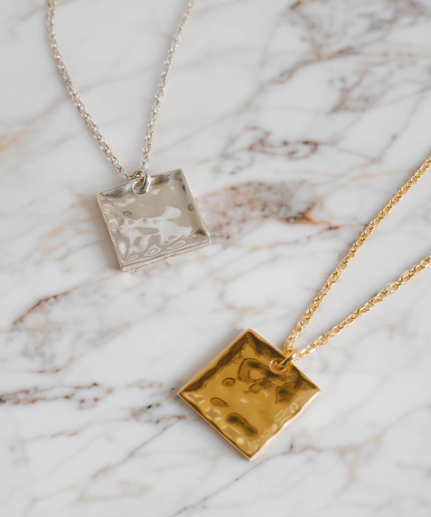 Silver925 Square Coin Necklace|NOVAC-SQ - Main Image