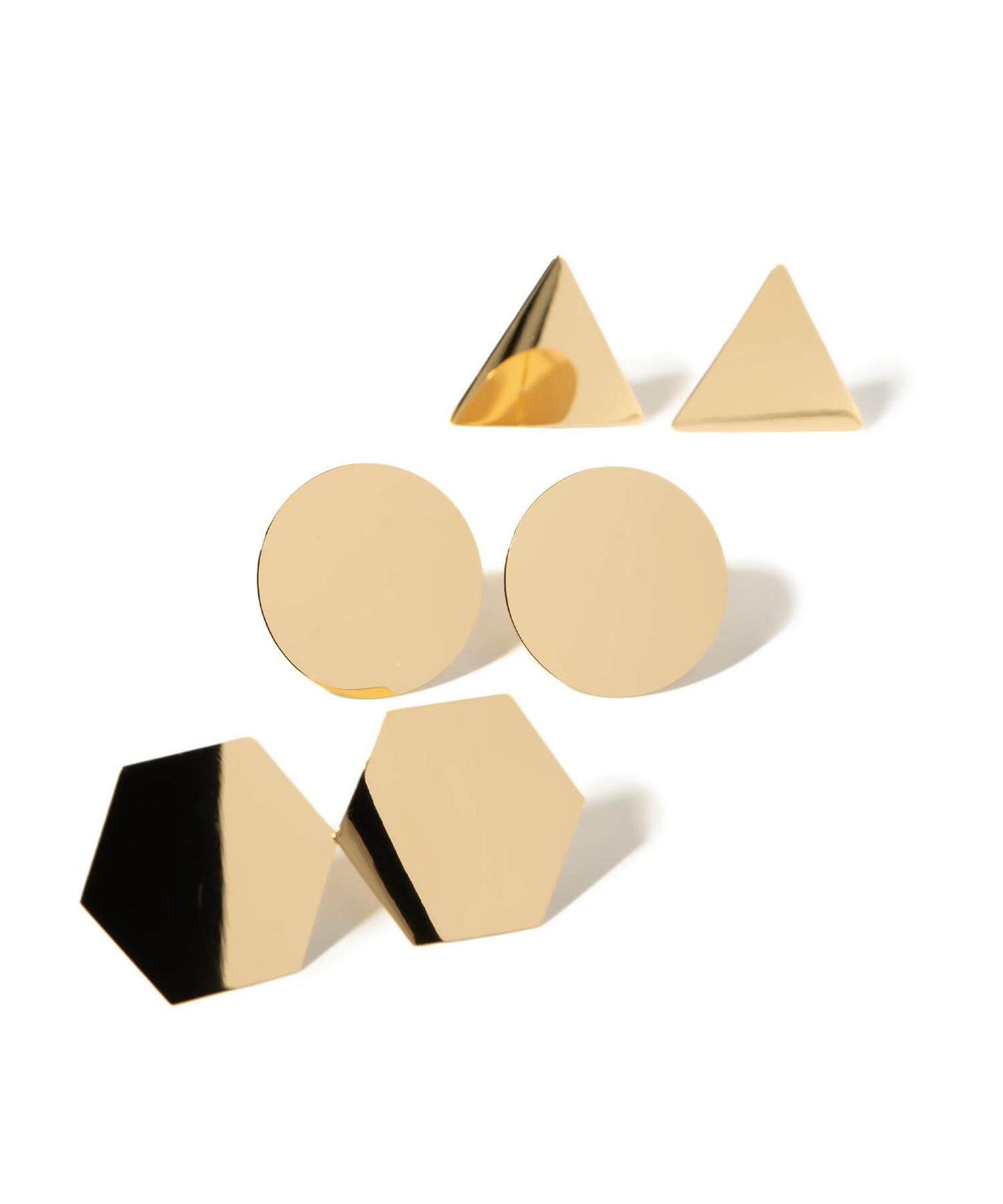 K18 Mirrored Geometric Earrings | SAMOS-PIATTO EARRINGS