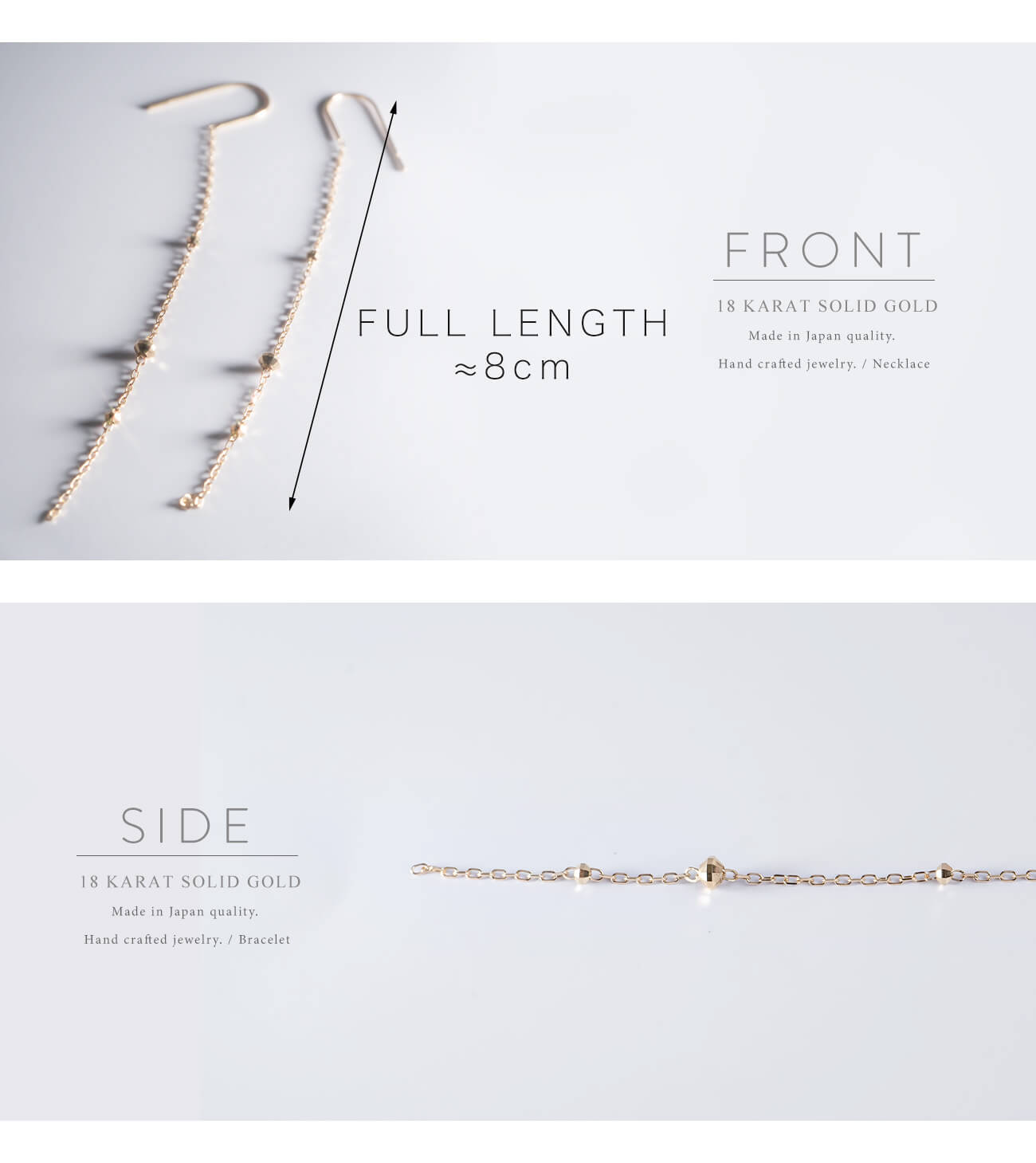 K18 Satellite Chain Earrings | ARIADNE POINTS