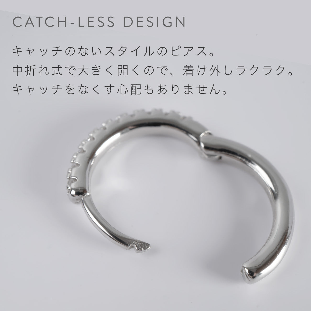 Silver925 Straight Pave Hoop Earrings | KYKLOS-STR