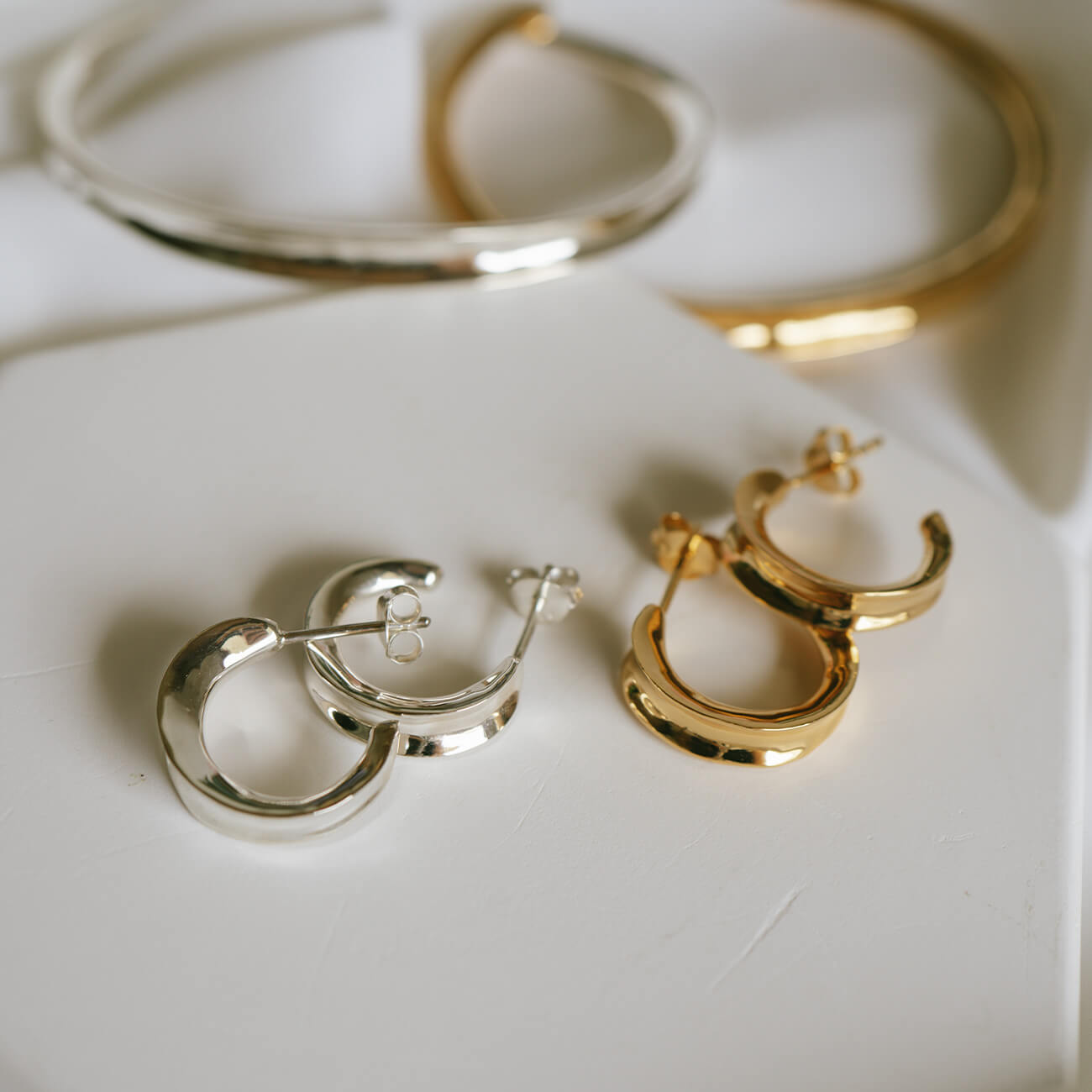 Silver925 Glossy Hoop Pierce | RUKKIU-PE