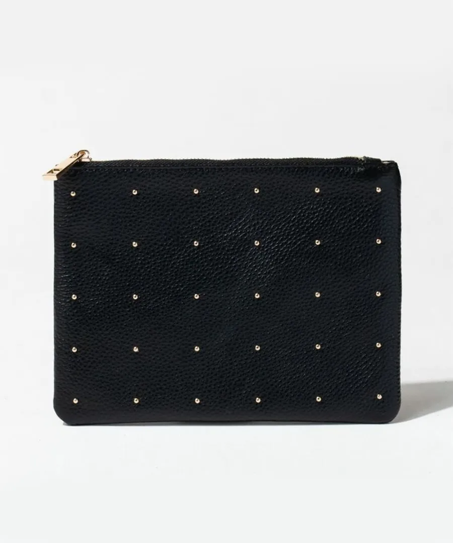 Studs Leather Pouch | DOT LEATHER POUCH M