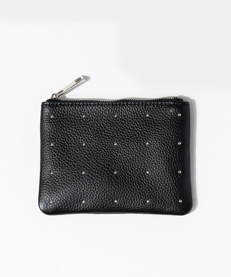 Studs Leather Pouch | DOT LEATHER POUCH S
