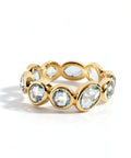 18K Gold Plated Sterling Silver Sky Blue Topaz Eternity Gemstone Ring | ANTHEIA AQUA