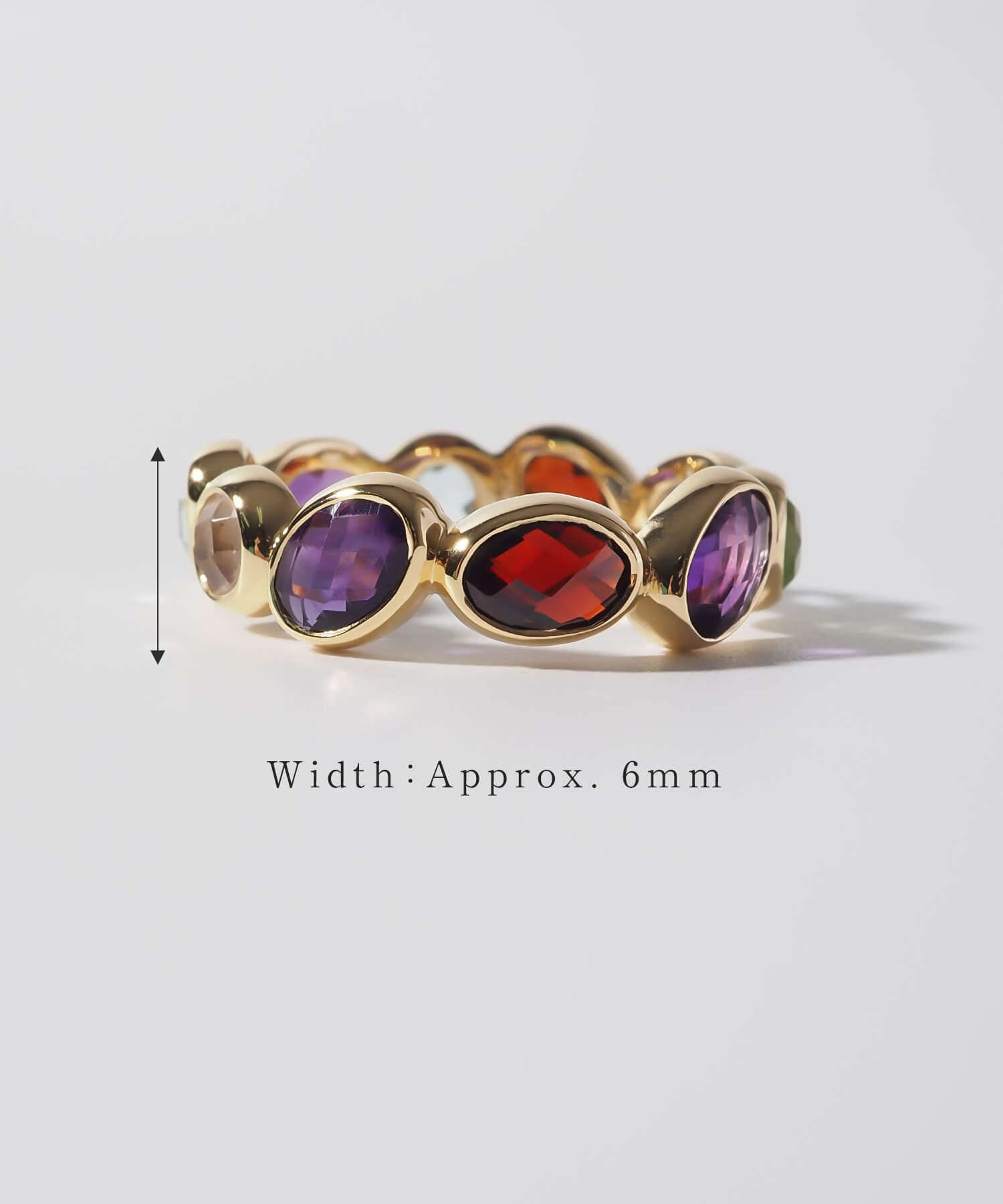 Multi Color Eternity Gemstone Ring | ANTHEIA-VER