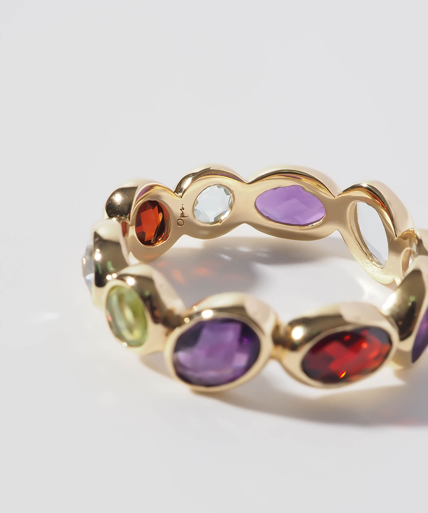Multi Color Eternity Gemstone Ring | ANTHEIA-VER