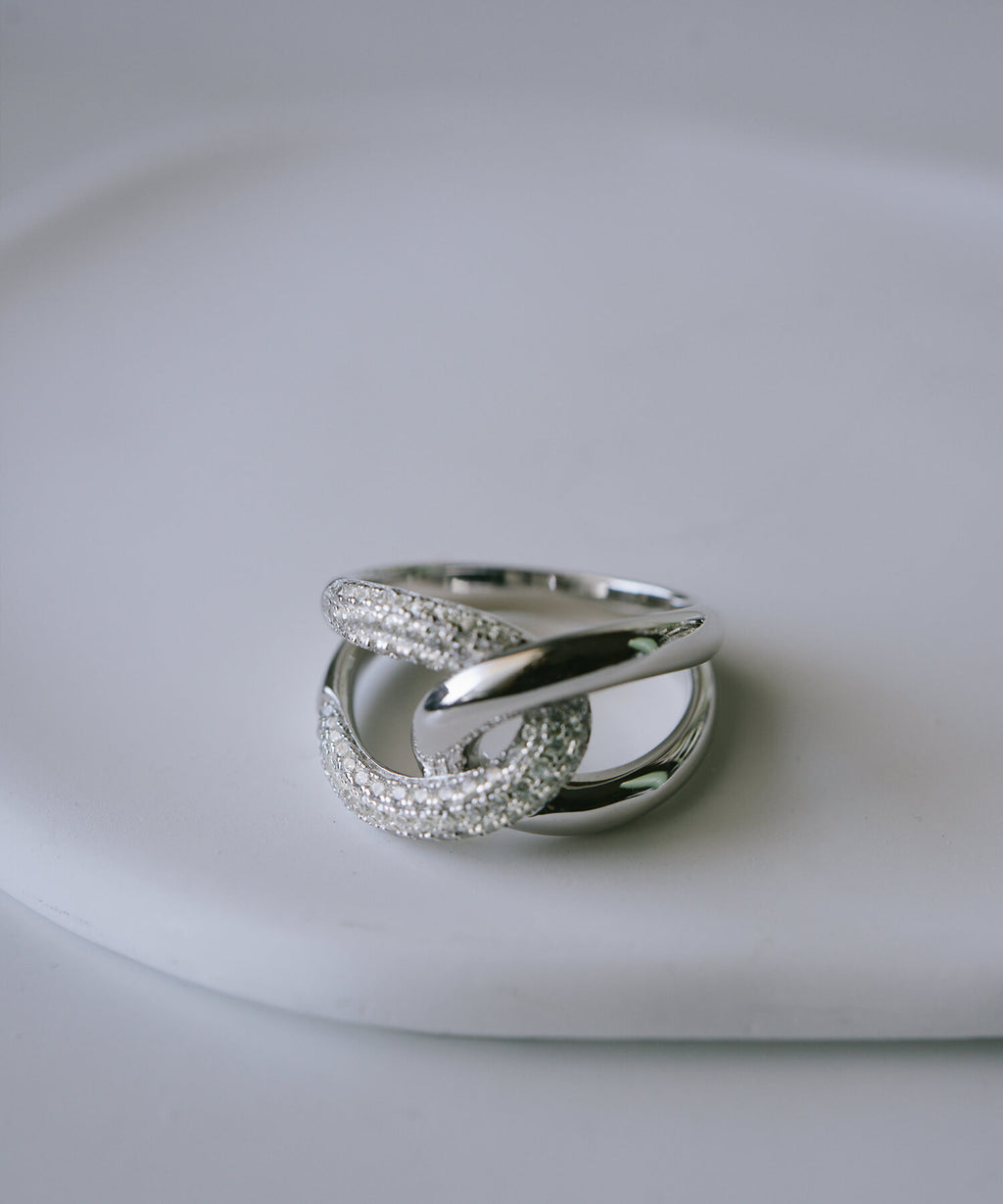 18K Gold Plated Sterling Silver Glint Cross Ring | ARDINA TWIN