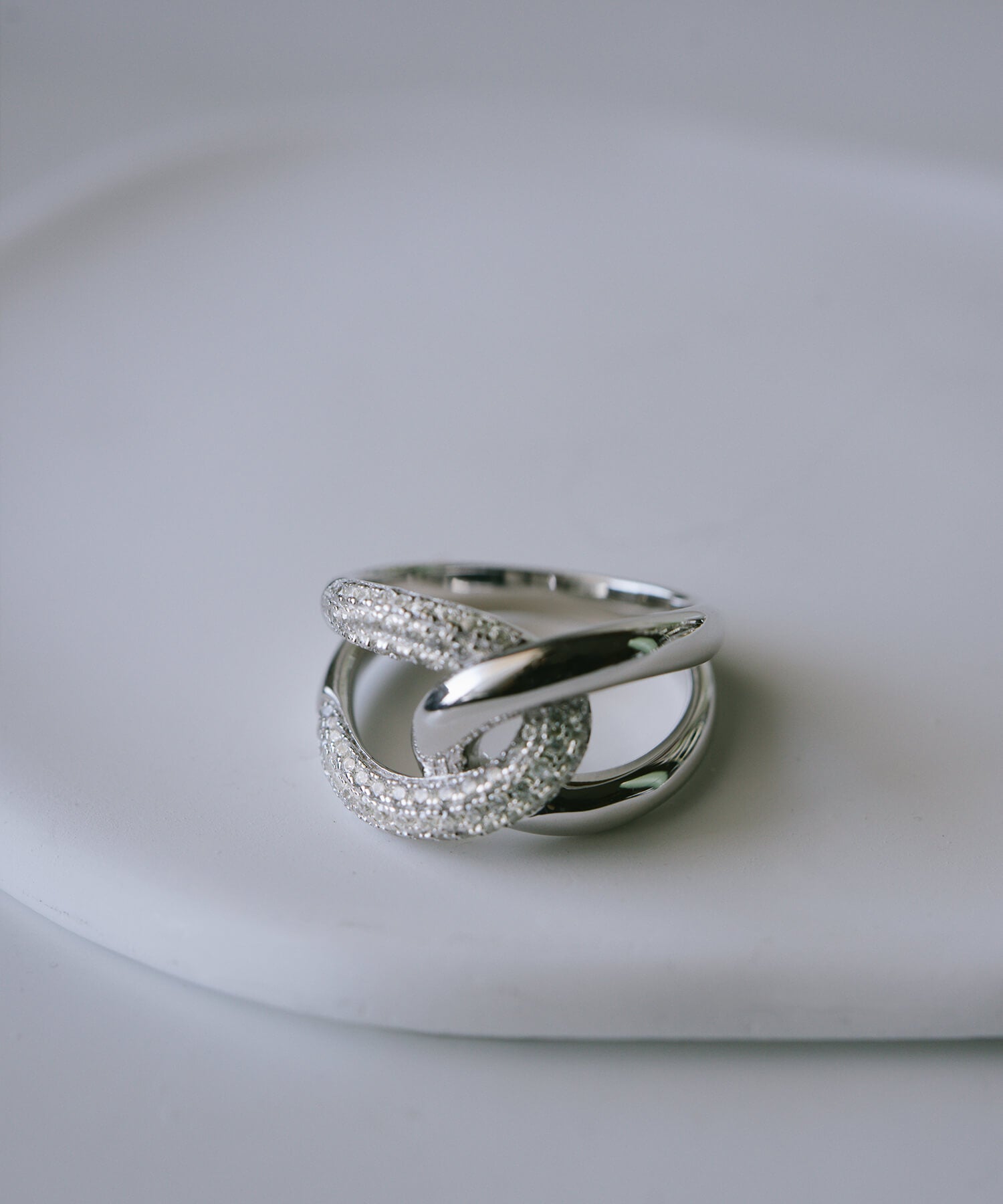18K Gold Plated Sterling Silver Glint Cross Ring | ARDINA TWIN