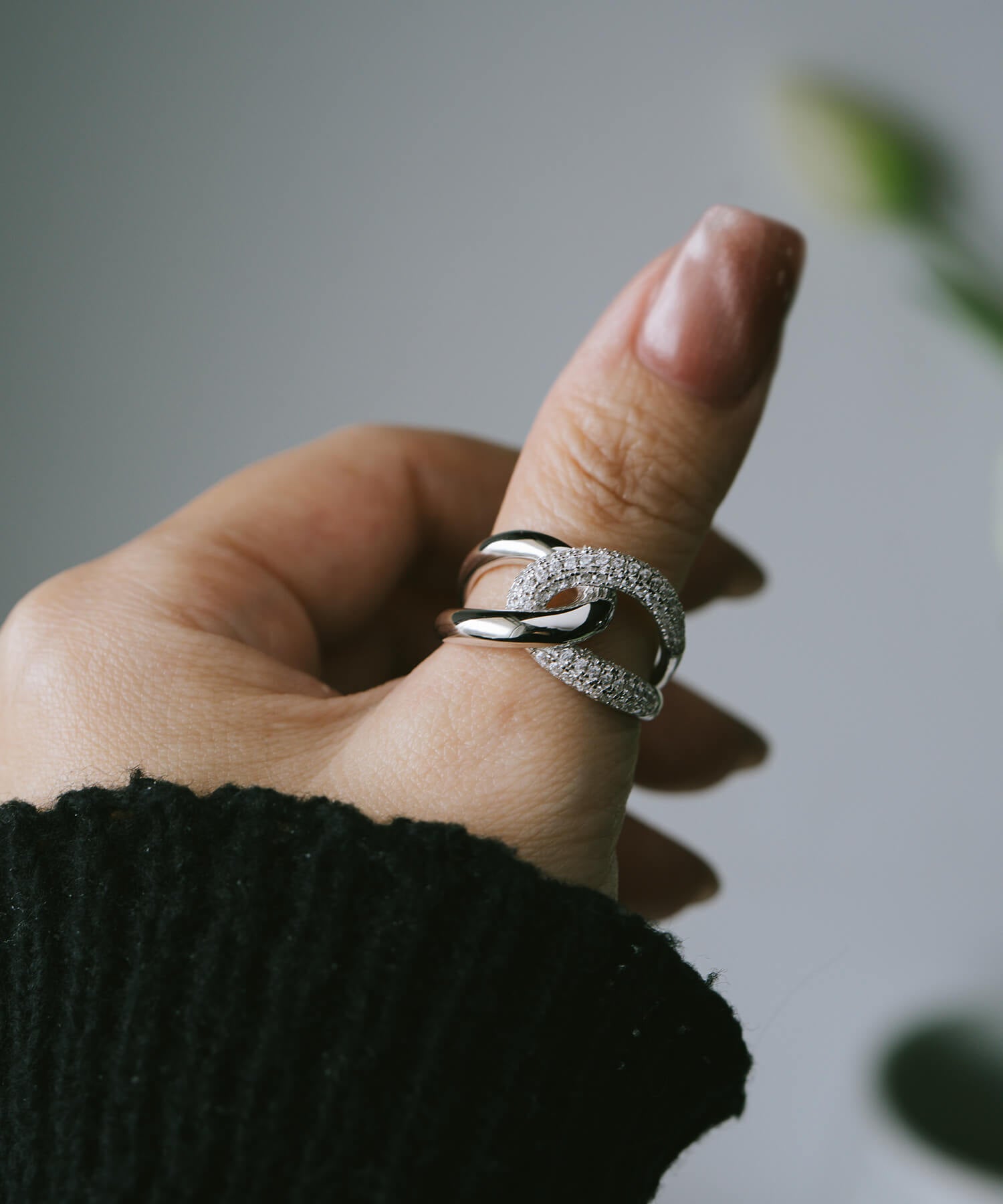 18K Gold Plated Sterling Silver Glint Cross Ring | ARDINA TWIN