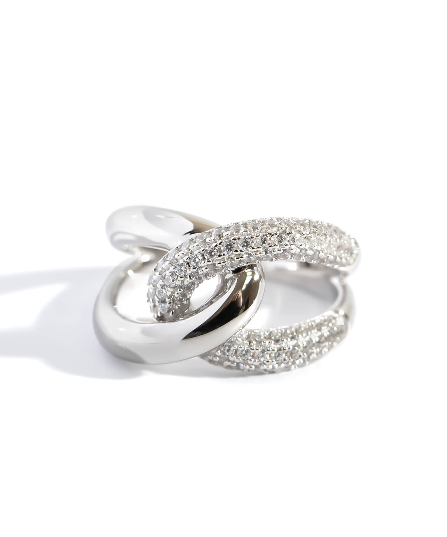 18K Gold Plated Sterling Silver Glint Cross Ring | ARDINA TWIN