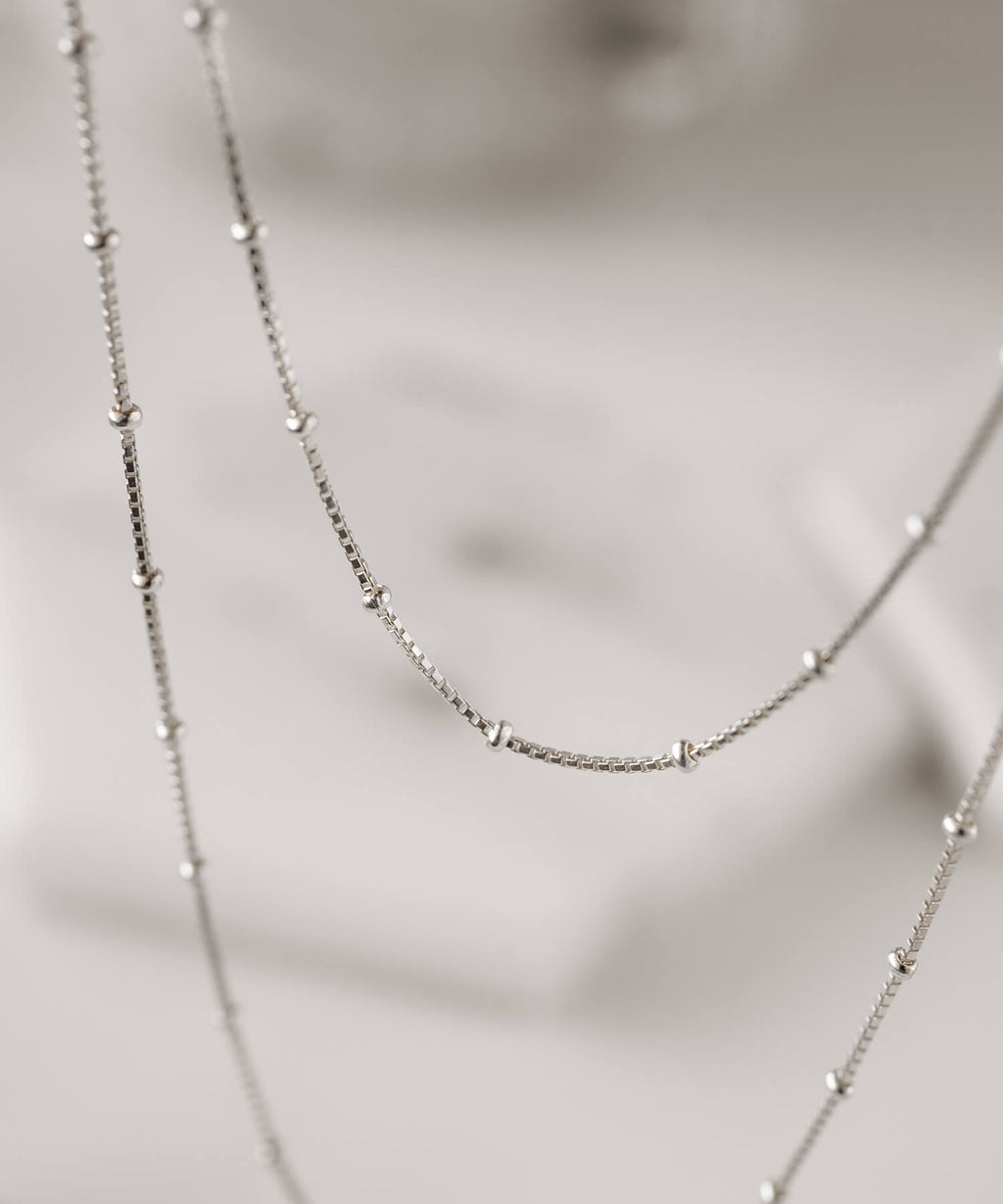 18K Gold Plated Sterling Silver Satellite Dot Chain Necklace | ARETE