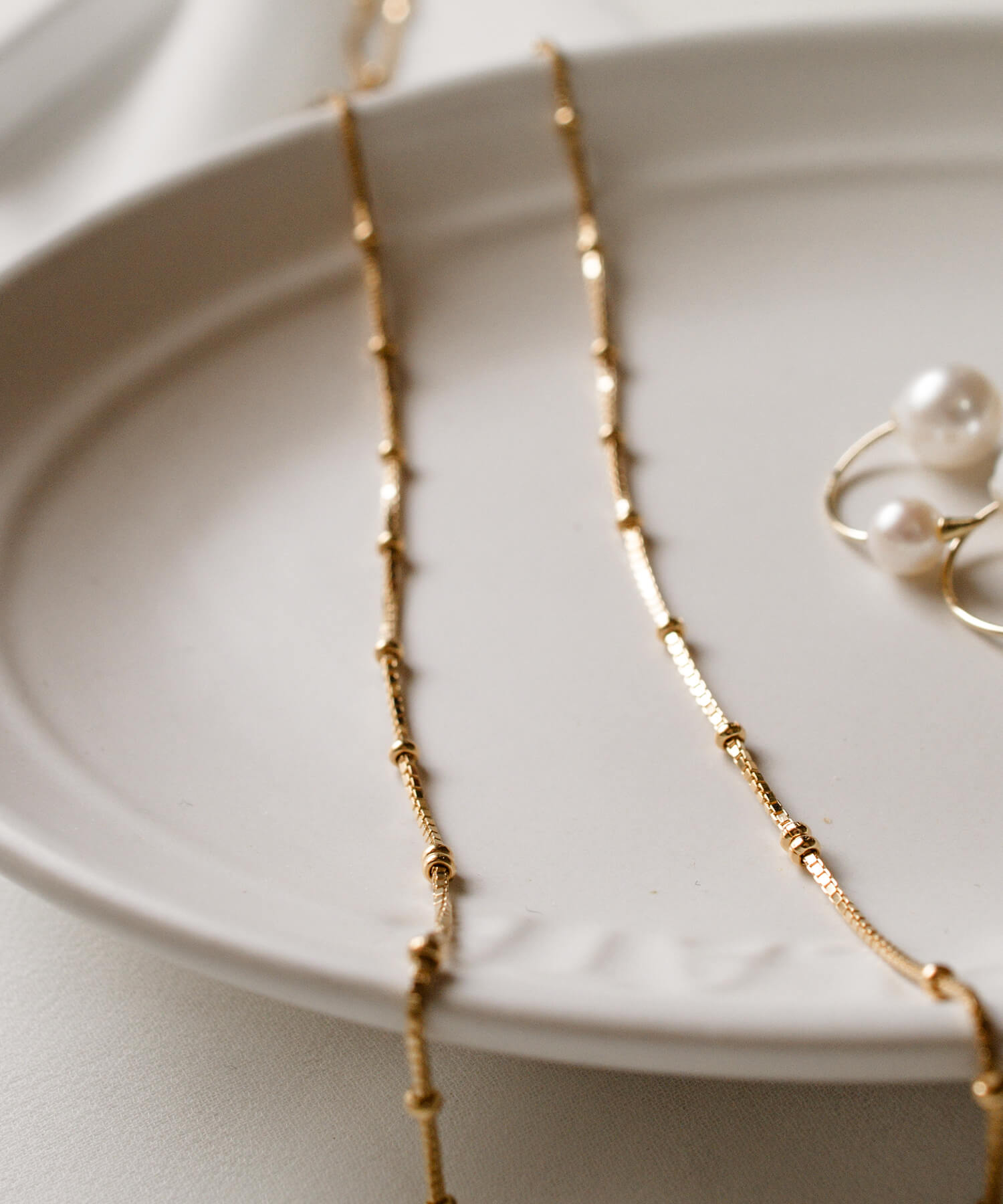 18K Gold Plated Sterling Silver Satellite Dot Chain Necklace | ARETE