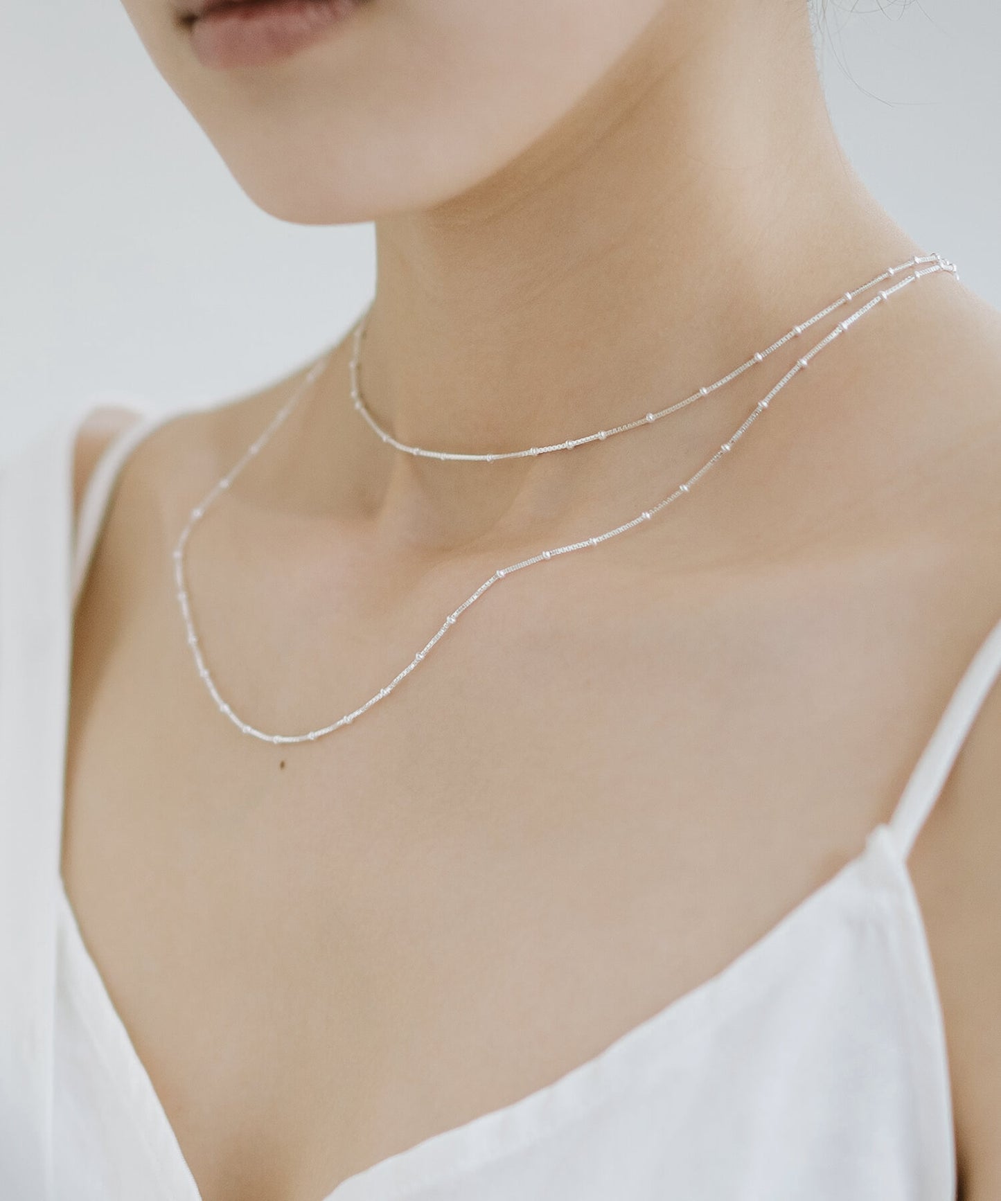 Silver925 Satellite Dot Chain Necklace | ARETE