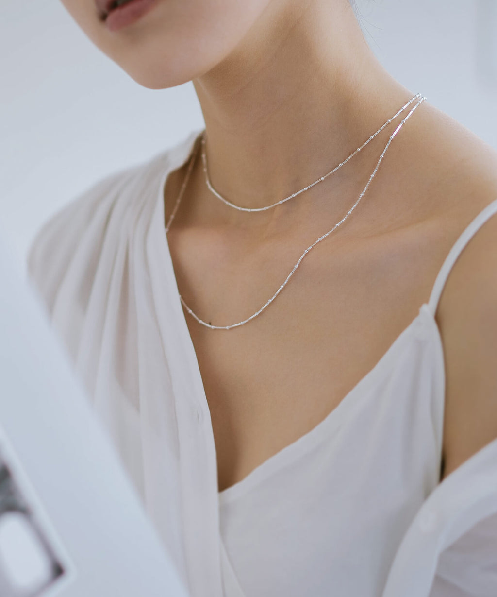18K Gold Plated Sterling Silver Satellite Dot Chain Necklace | ARETE
