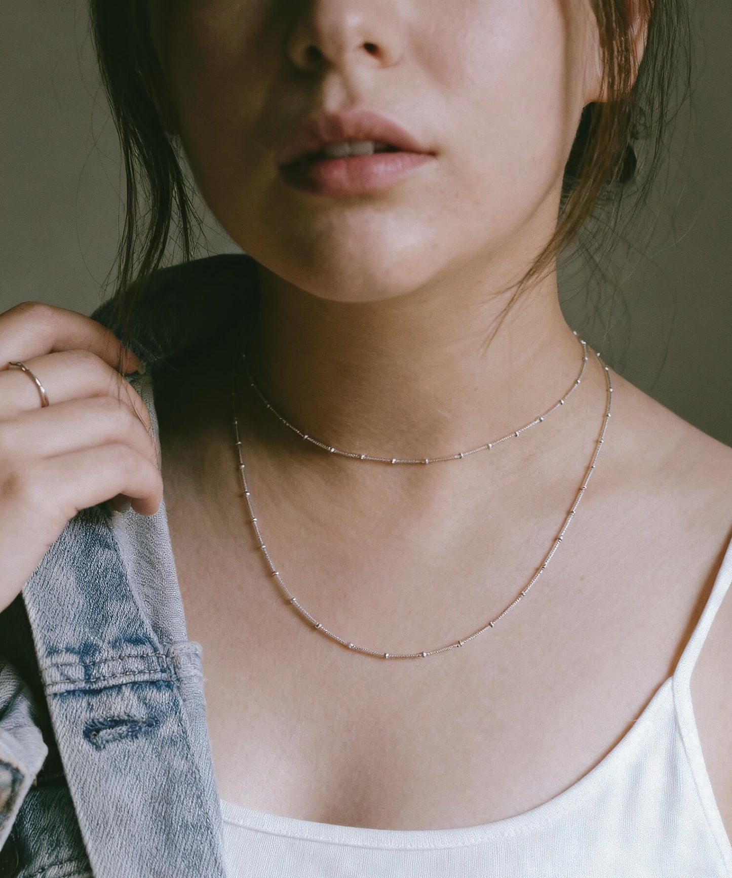 Silver925 Satellite Dot Chain Necklace | ARETE