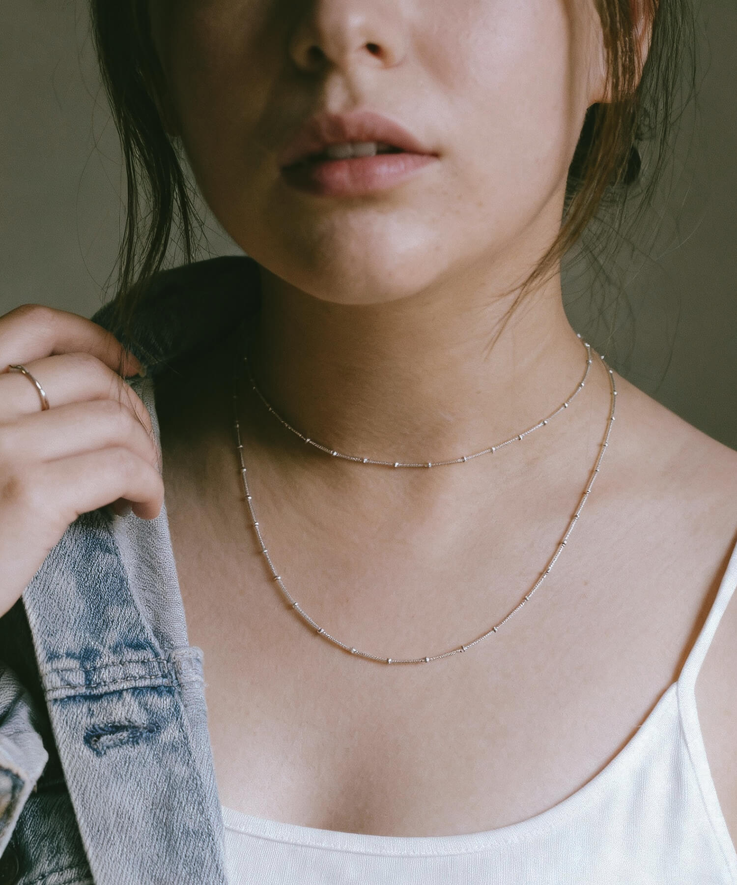 18K Gold Plated Sterling Silver Satellite Dot Chain Necklace | ARETE