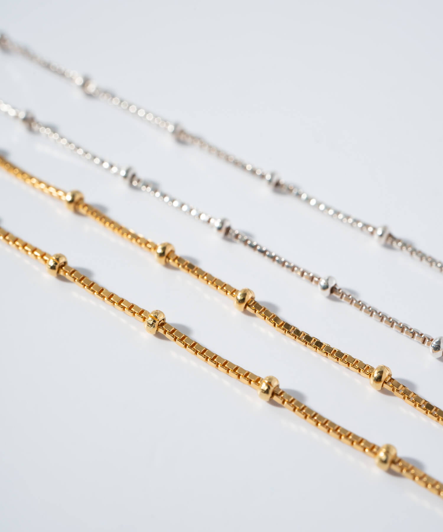 18K Gold Plated Sterling Silver Satelite Dot Chain Necklace | ARETE-CHOKER