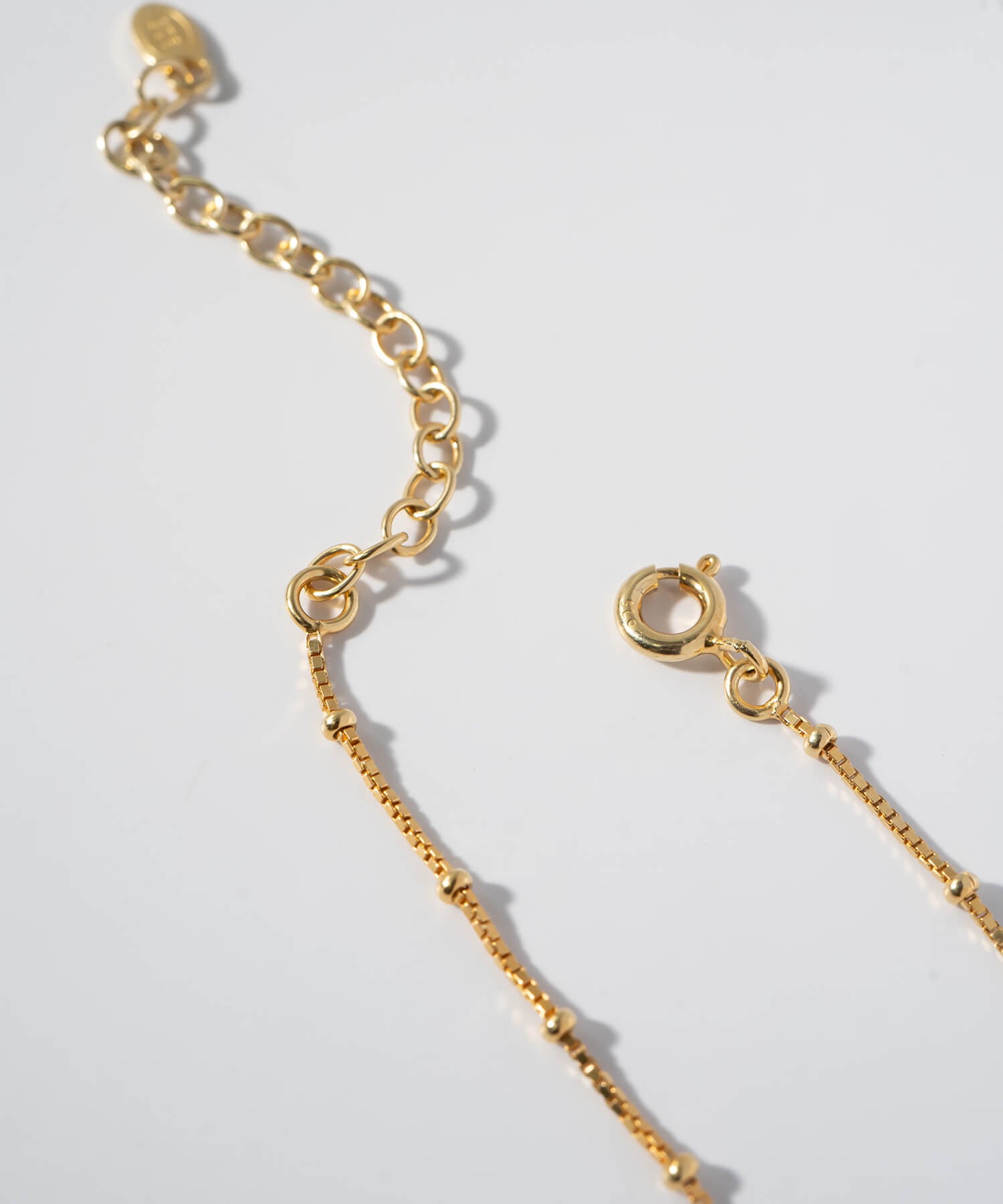 18K Gold Plated Sterling Silver Satelite Dot Chain Necklace | ARETE-CHOKER