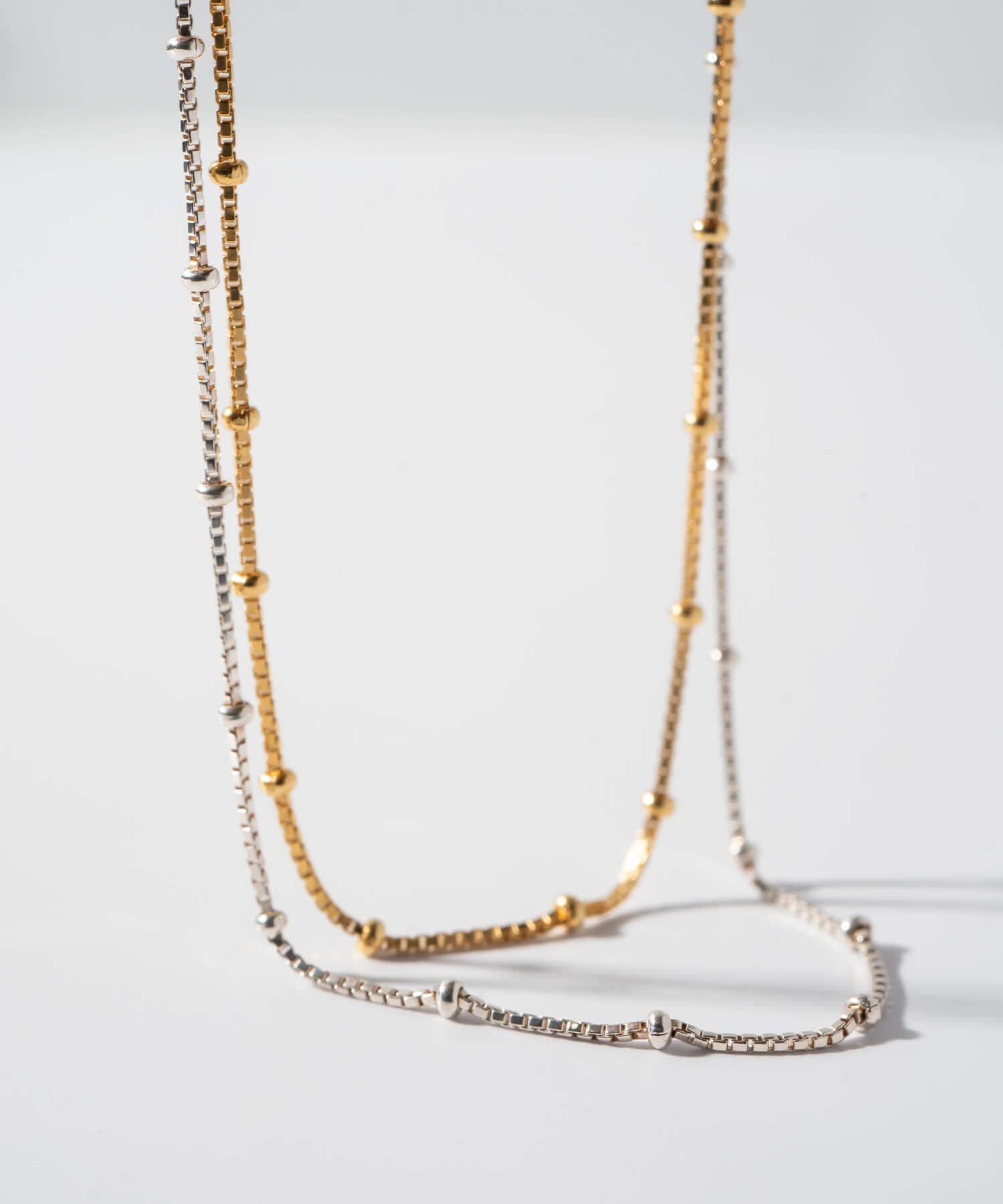 18K Gold Plated Sterling Silver Satelite Dot Chain Necklace | ARETE-CHOKER