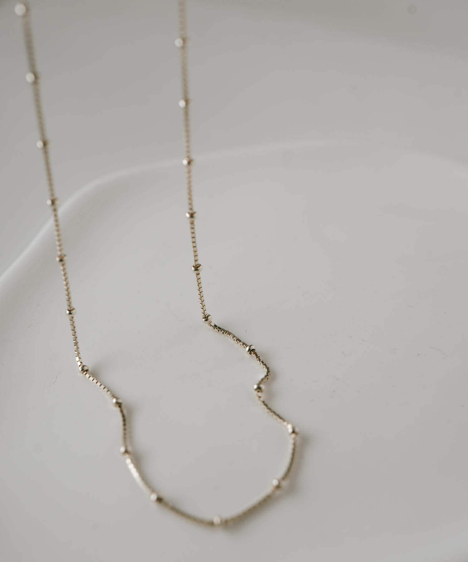 18K Gold Plated Sterling Silver Satelite Dot Chain Necklace | ARETE-CHOKER