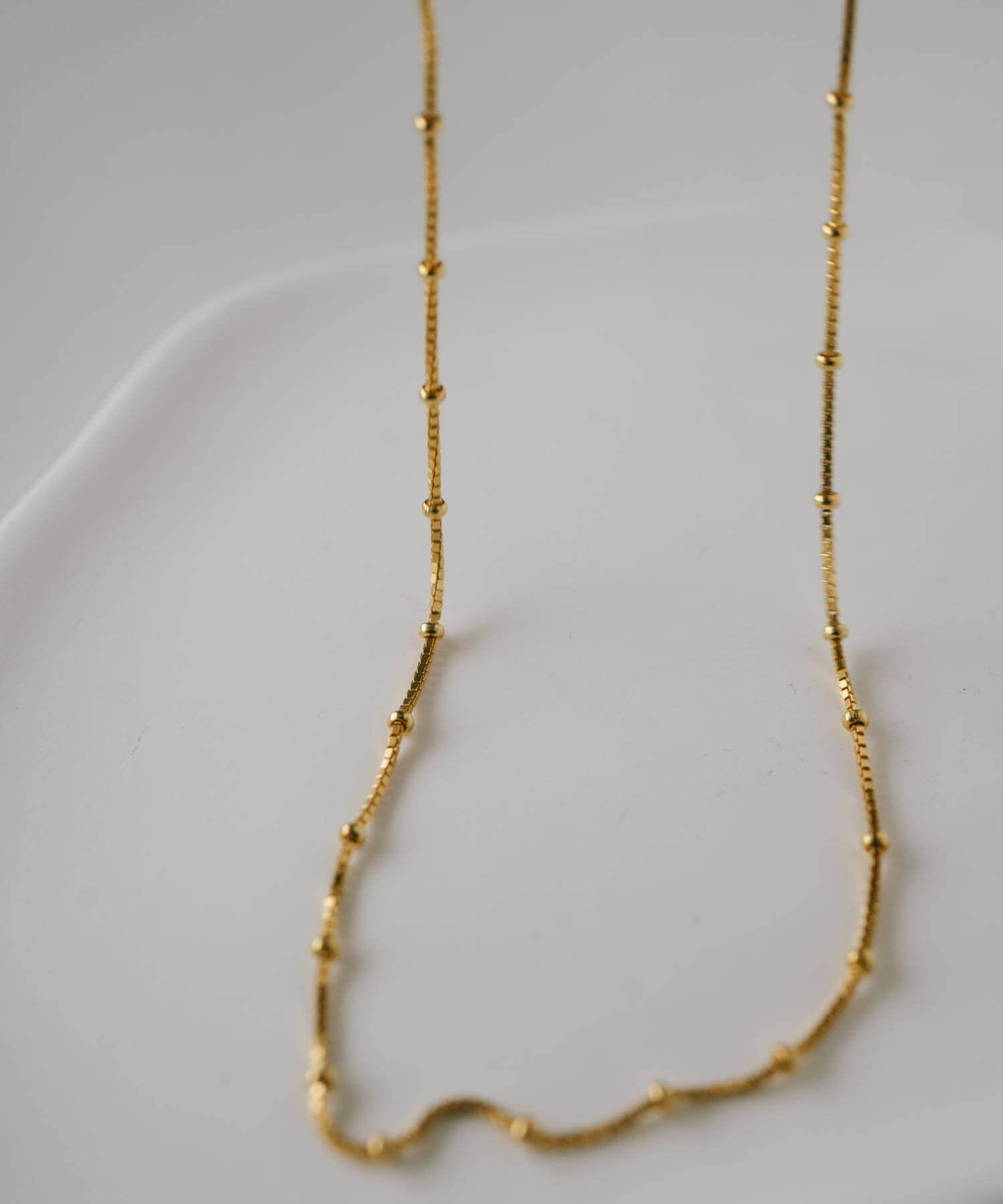 18K Gold Plated Sterling Silver Satelite Dot Chain Necklace | ARETE-CHOKER