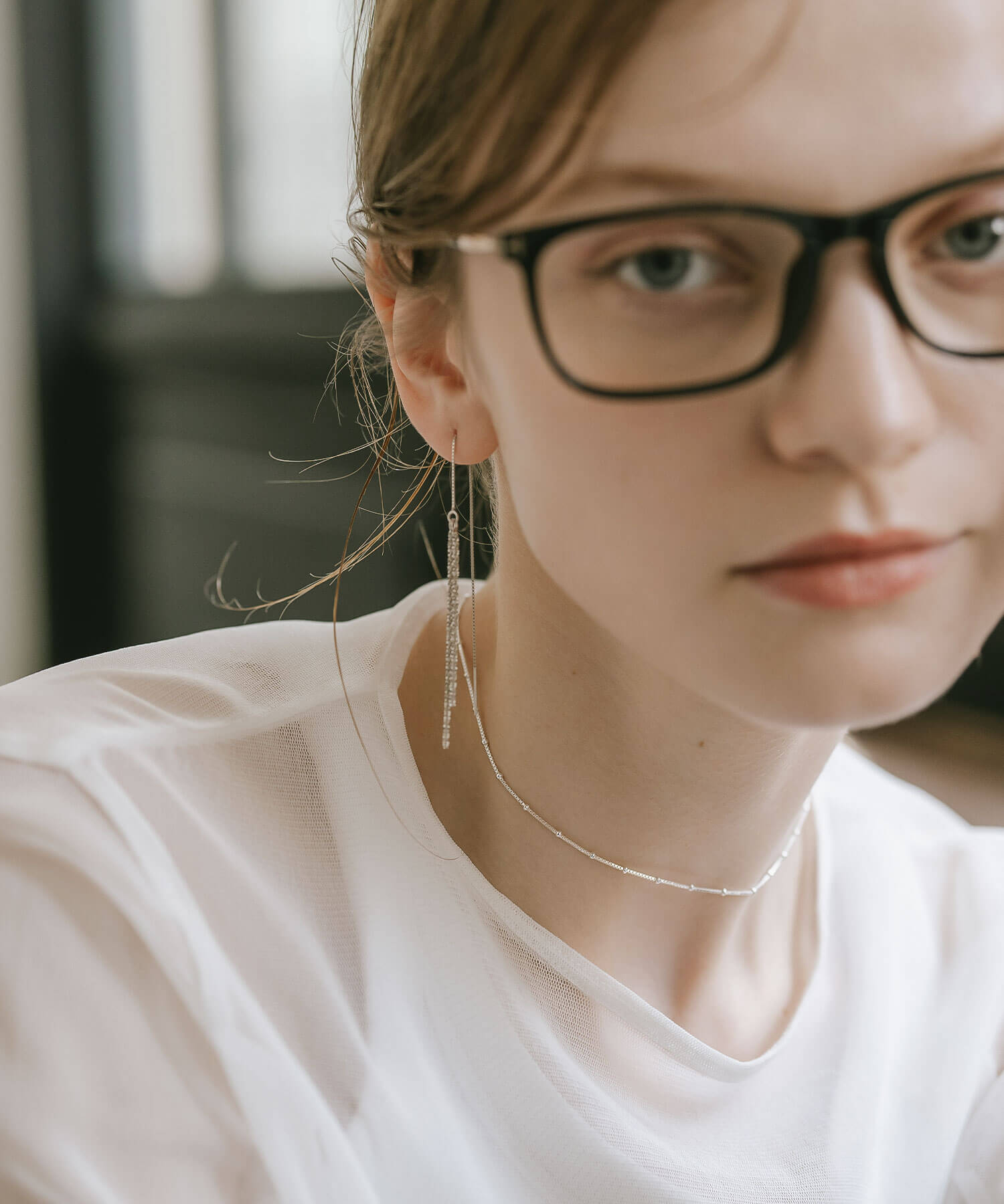 18K Gold Plated Sterling Silver Satelite Dot Chain Necklace | ARETE-CHOKER