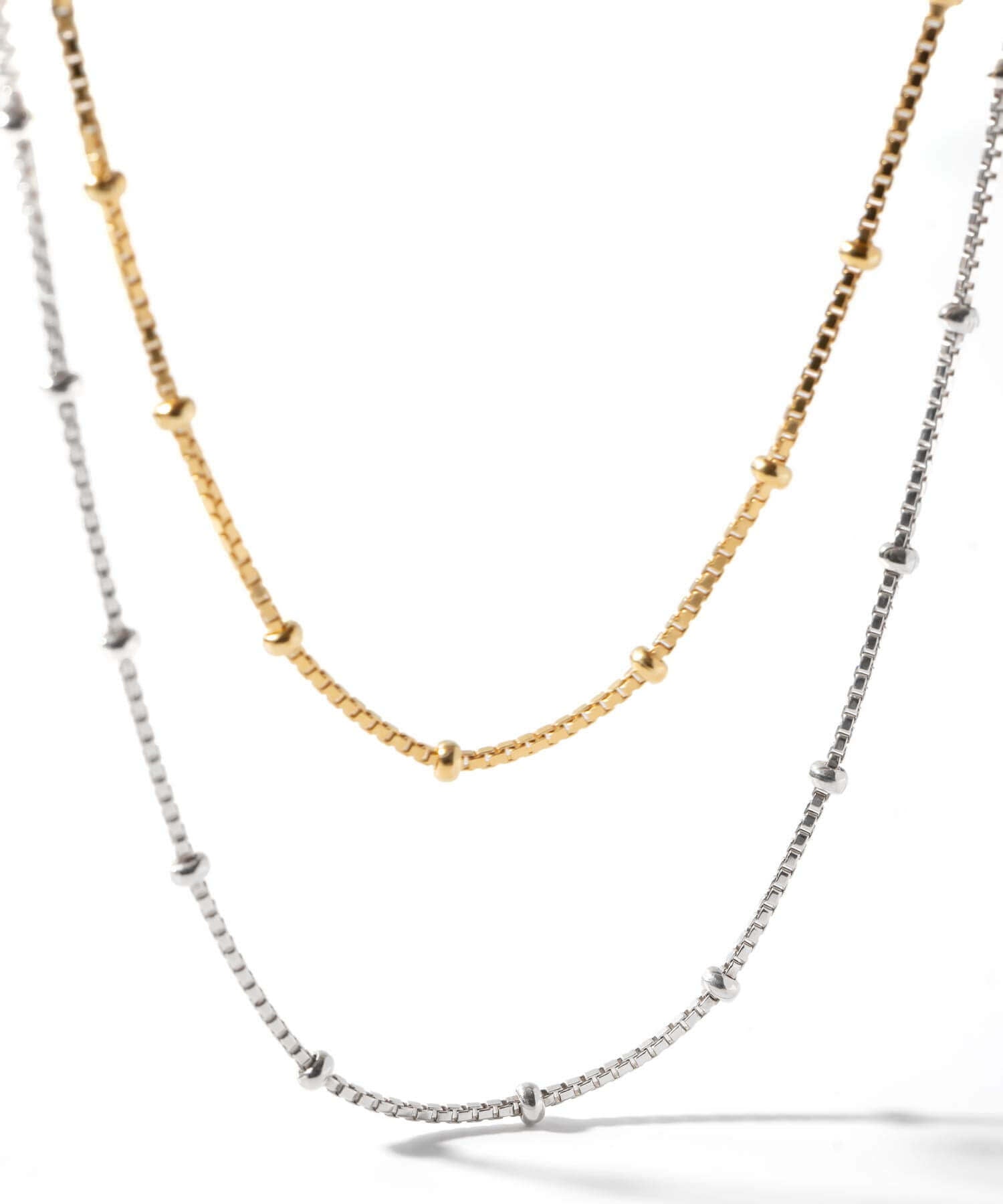 18K Gold Plated Sterling Silver Satelite Dot Chain Necklace | ARETE-CHOKER