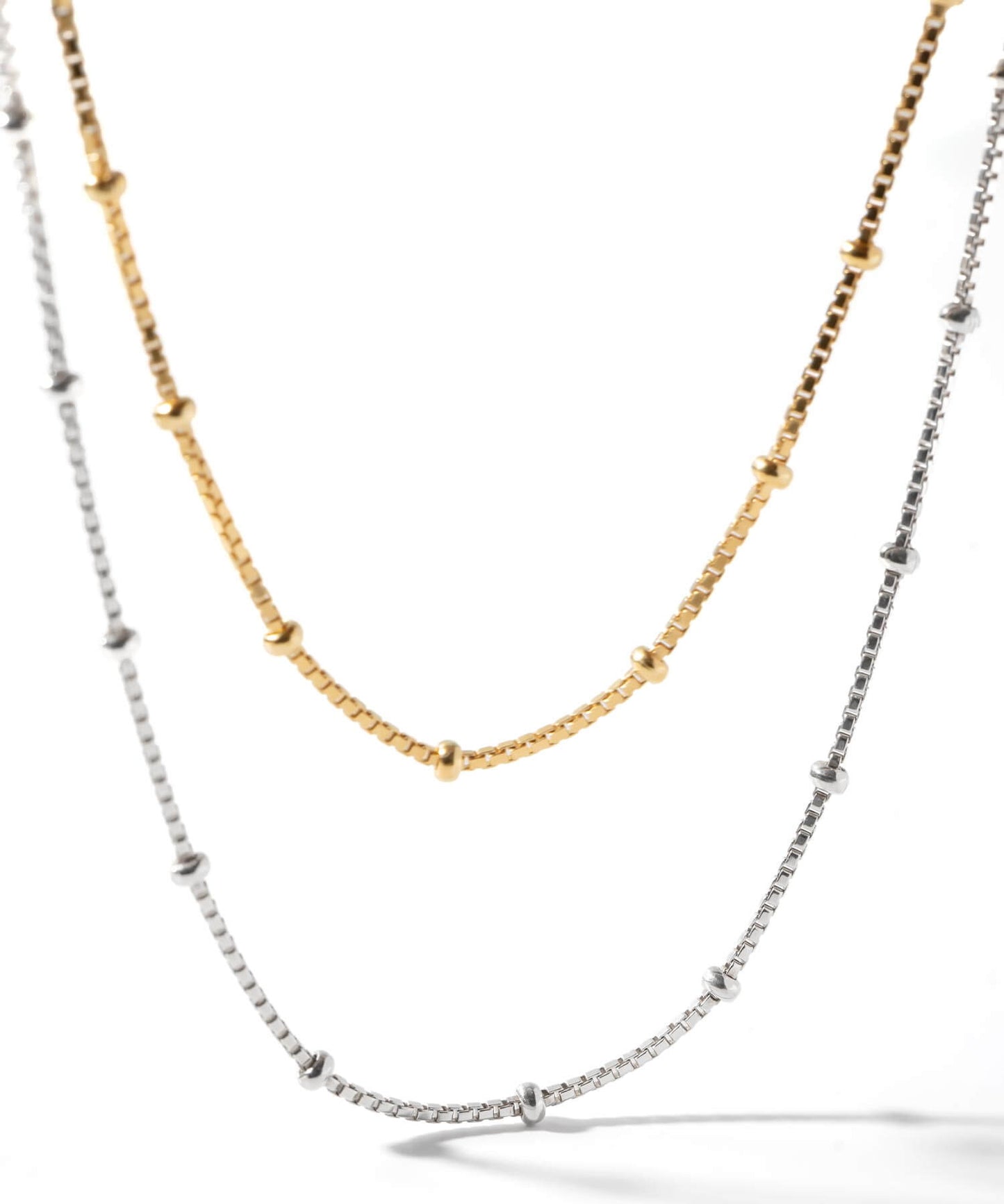 Silver925 Satellite Dot Chain Short Necklace | ARETE-SHORT