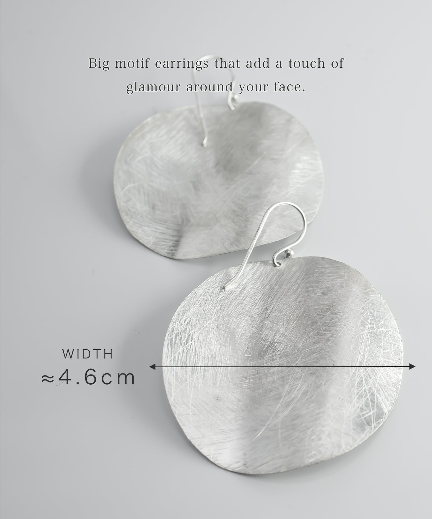 Silver925 Round Disk Hang Earrings | ARGENTA