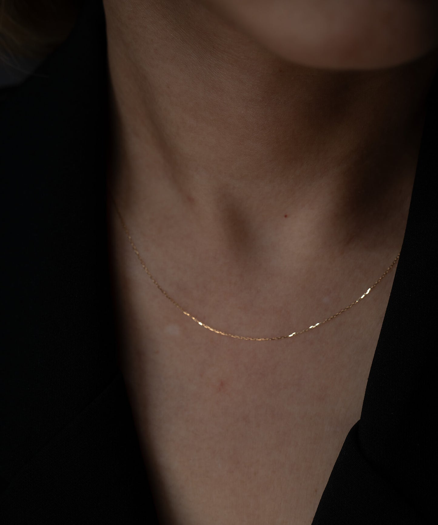 K18 Delicate Cable Chain Necklace | ARIADNE-AIR-NK