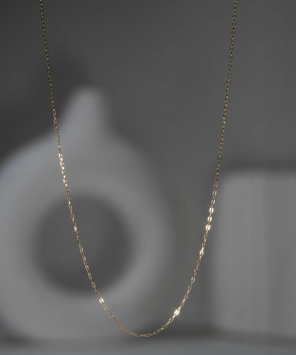 18K Gold Delicate Cable Chain Necklace | ARIADNE-AIR