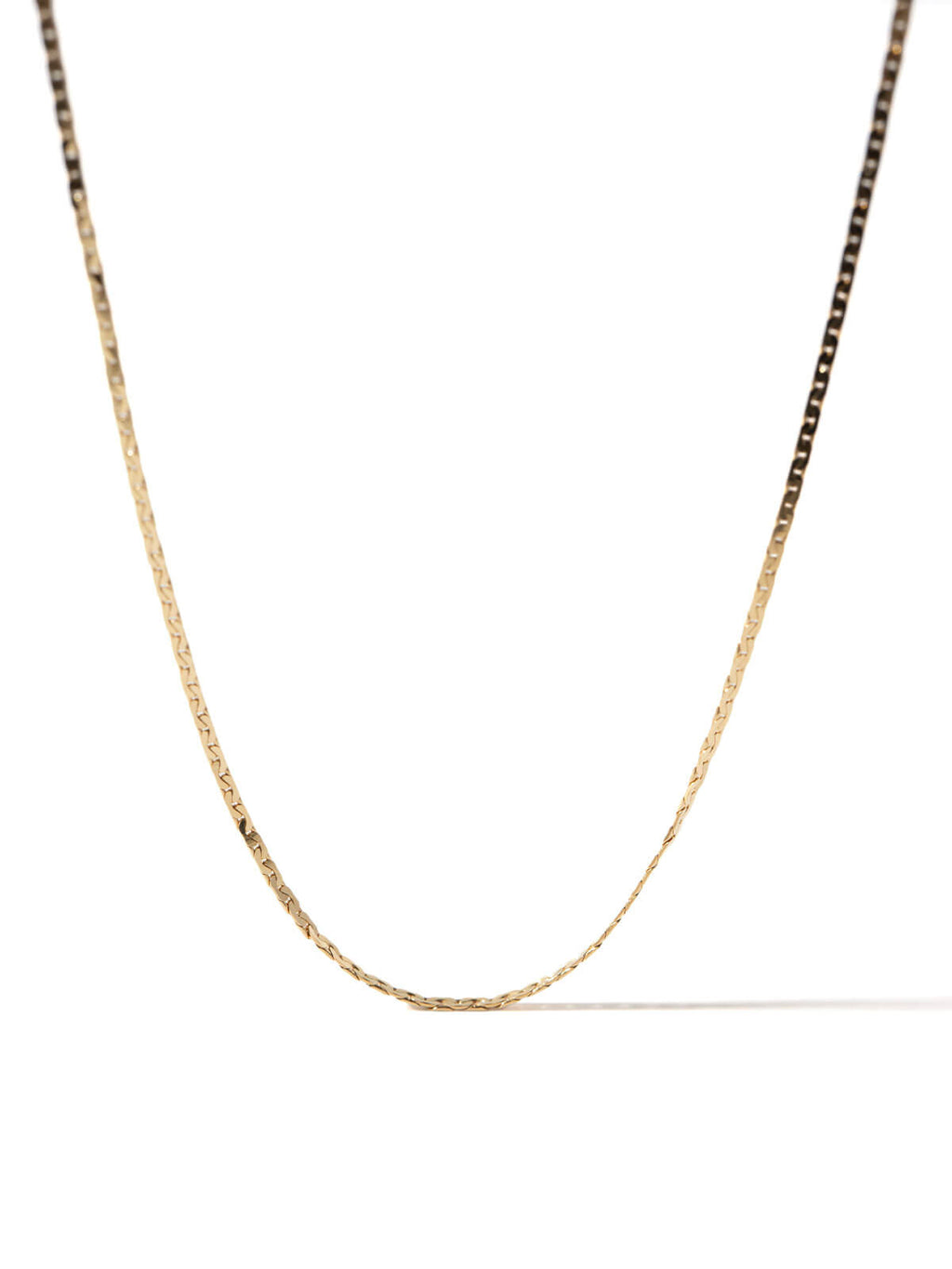 18K Gold Silken Rectangle Chain Necklace | ARIADNE-ELNE