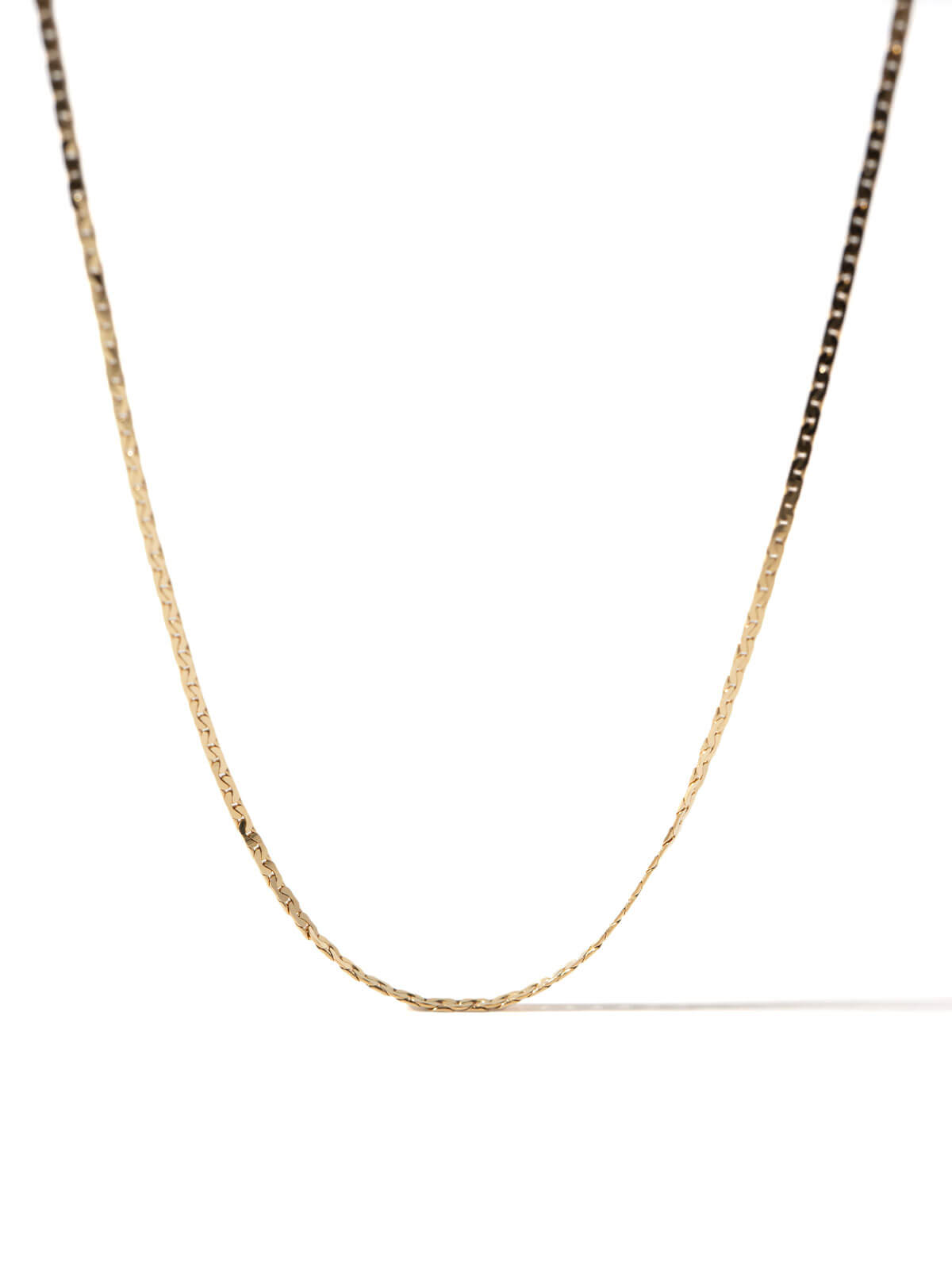 K18 Silken Rectangle Chain Necklace | ARIADNE-ELNE-NK