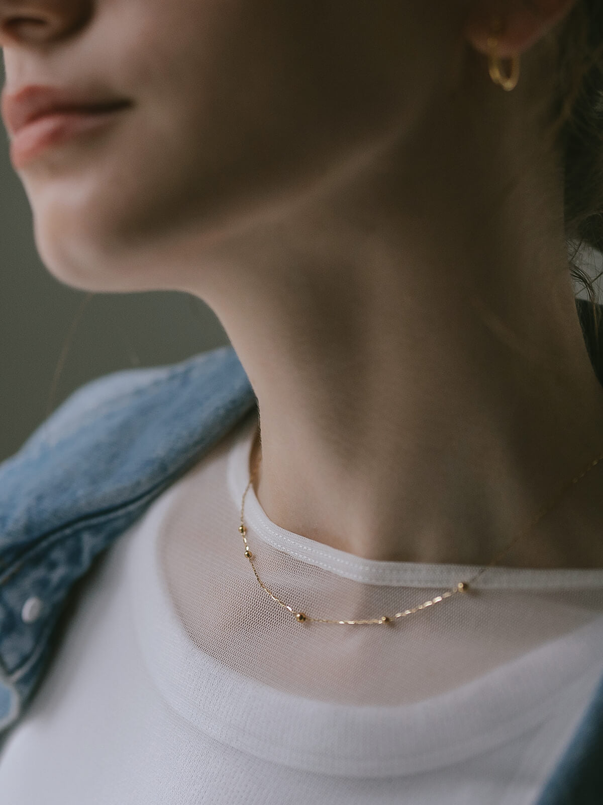 18K Gold Ball Chain Necklace | ARIADNE-ORBIS