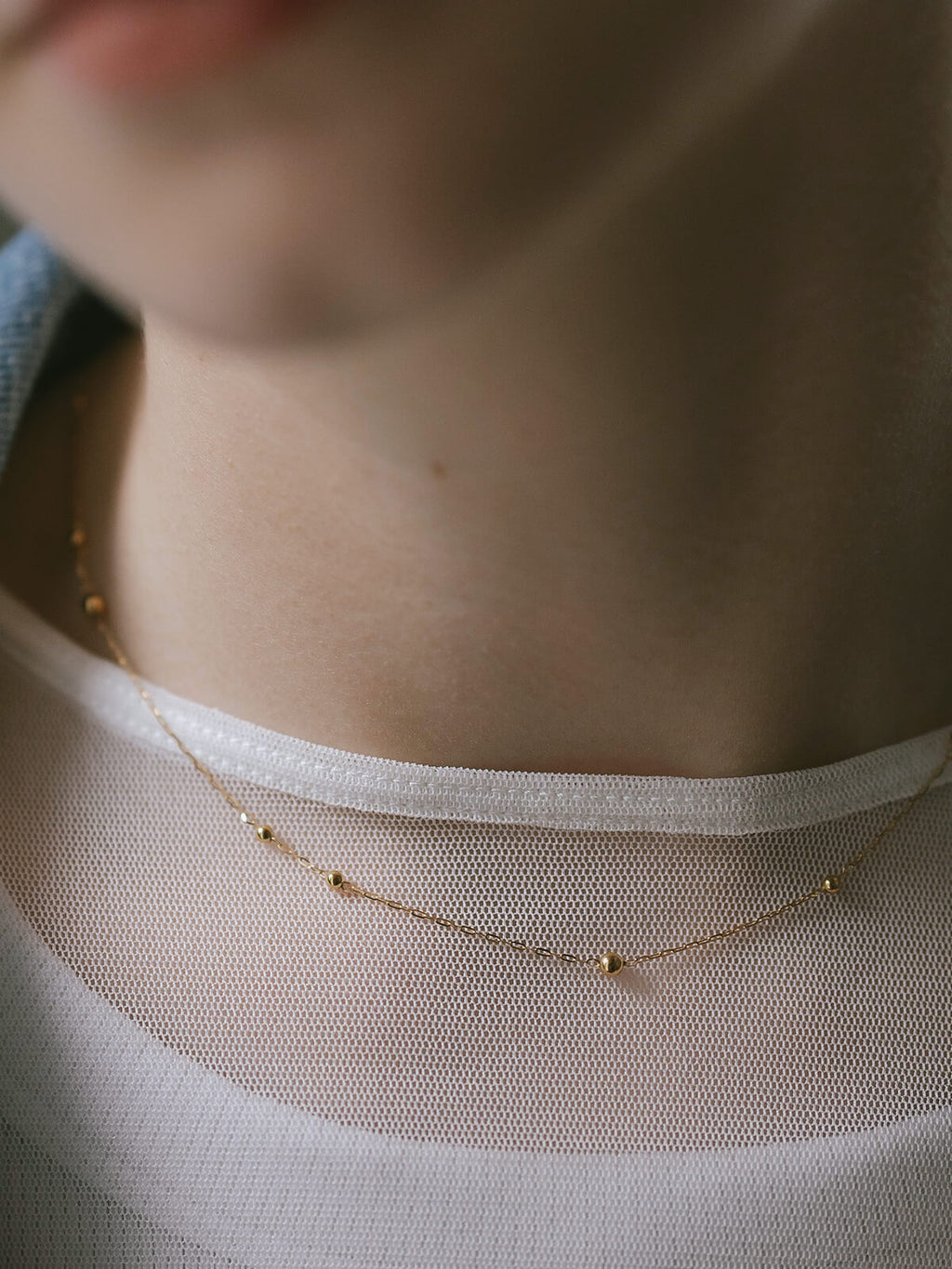 18K Gold Ball Chain Necklace | ARIADNE-ORBIS