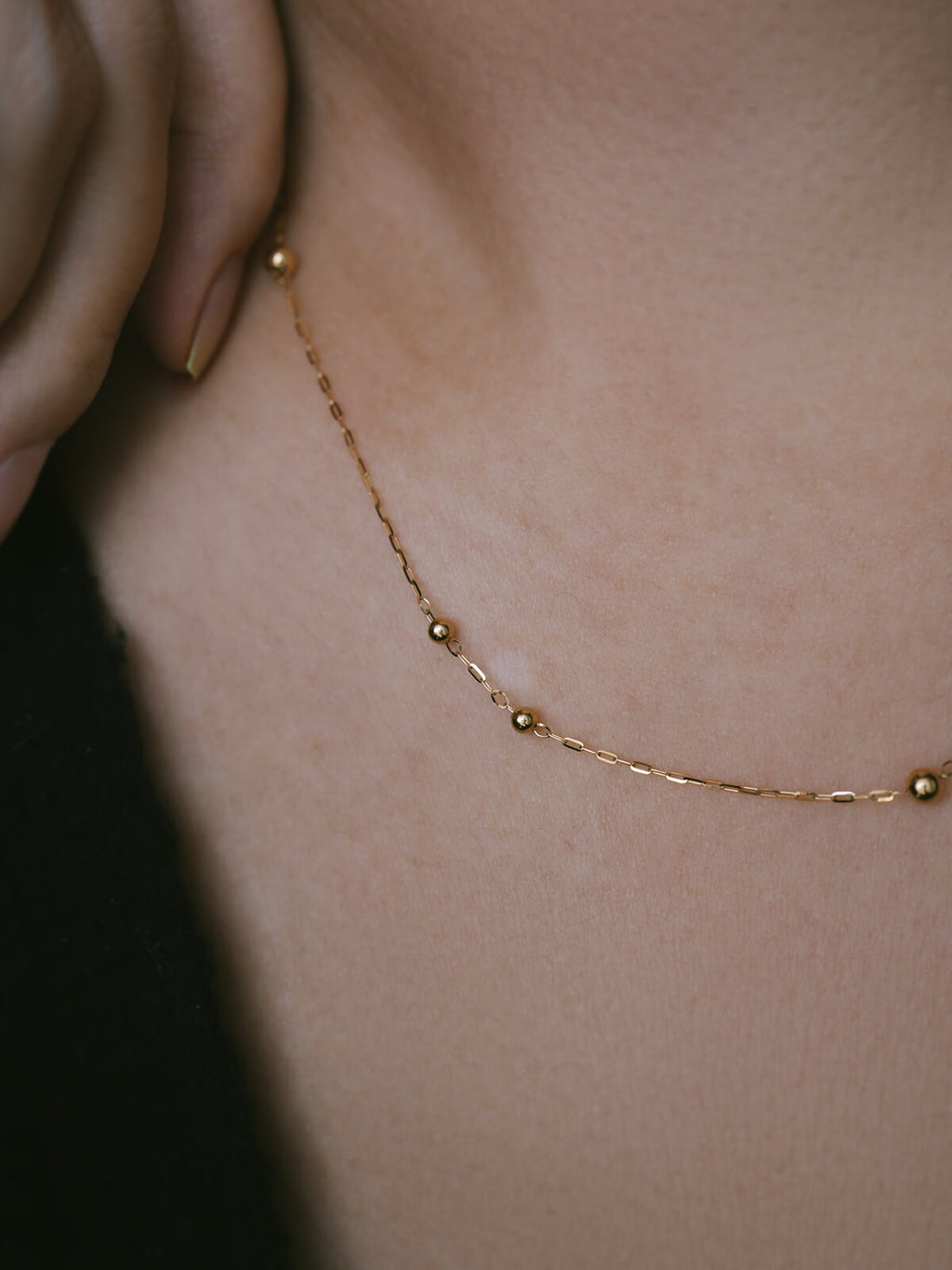18K Gold Ball Chain Necklace | ARIADNE-ORBIS