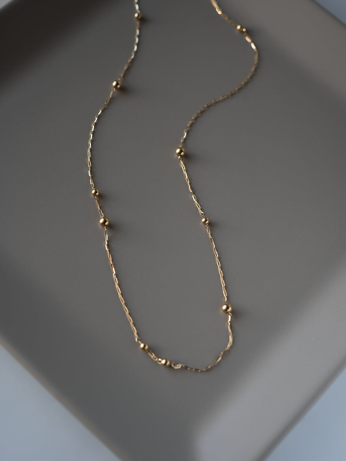 18K Gold Ball Chain Necklace | ARIADNE-ORBIS