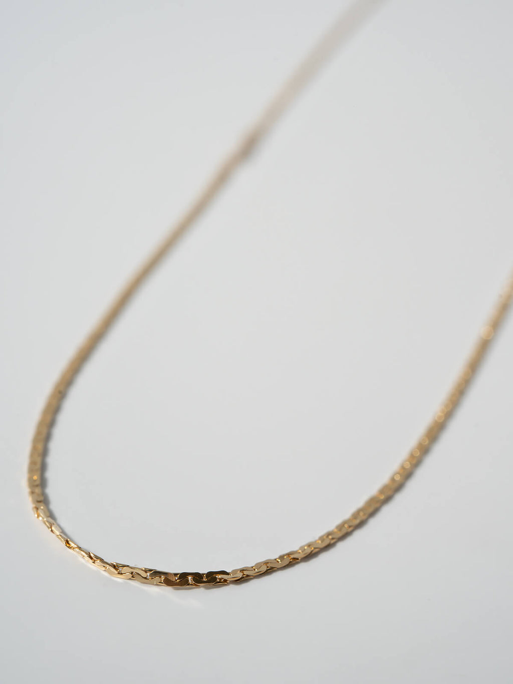 18K Gold Silken Rectangle Chain Necklace | ARIADNE-ELNE