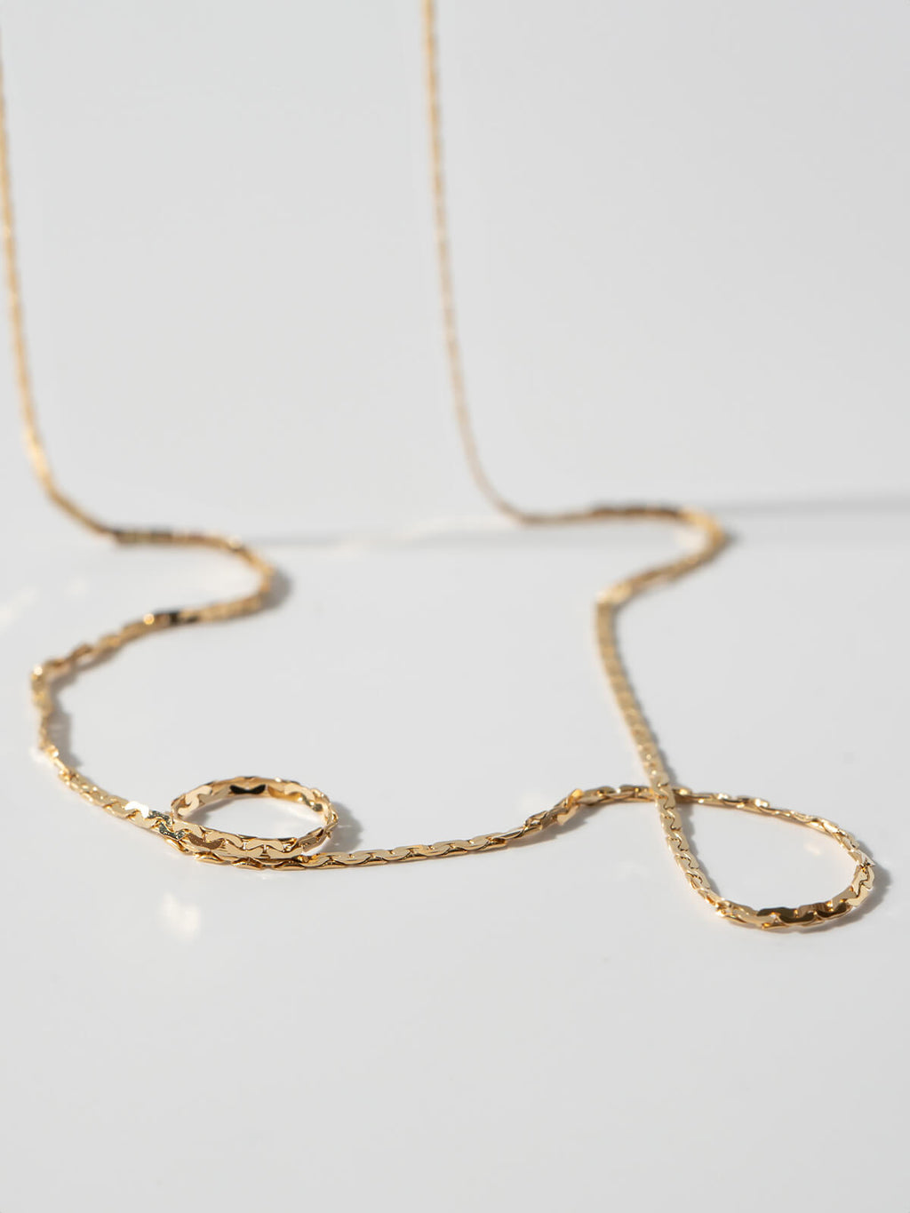 18K Gold Silken Rectangle Chain Necklace | ARIADNE-ELNE