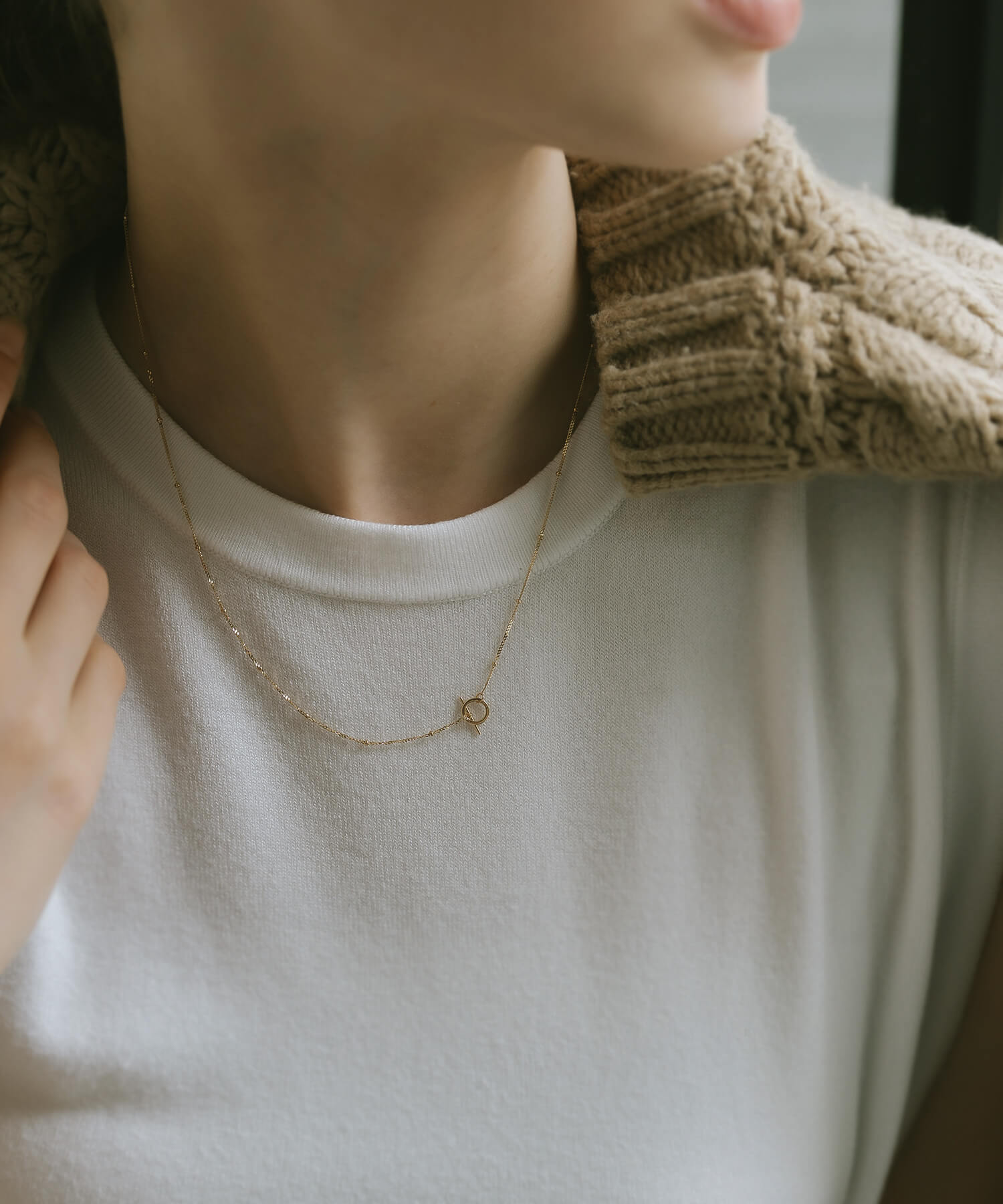 10K Gold Satellite Dot Chain Necklace | ARIADNE STELLA
