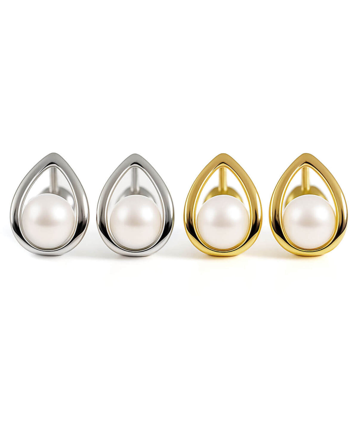 Sterling silver freshwater pearl drop earrings | ARNE