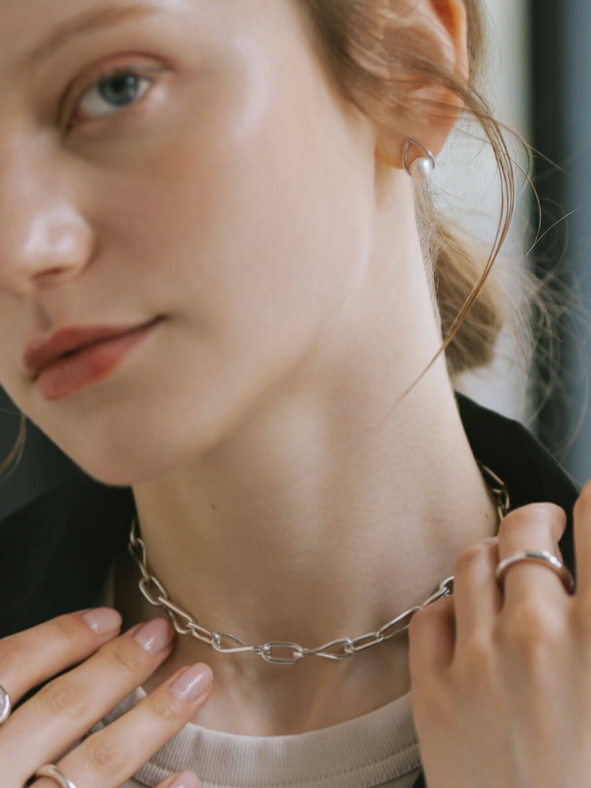 Silver925 drop pearl Earrings | ARNE-PE