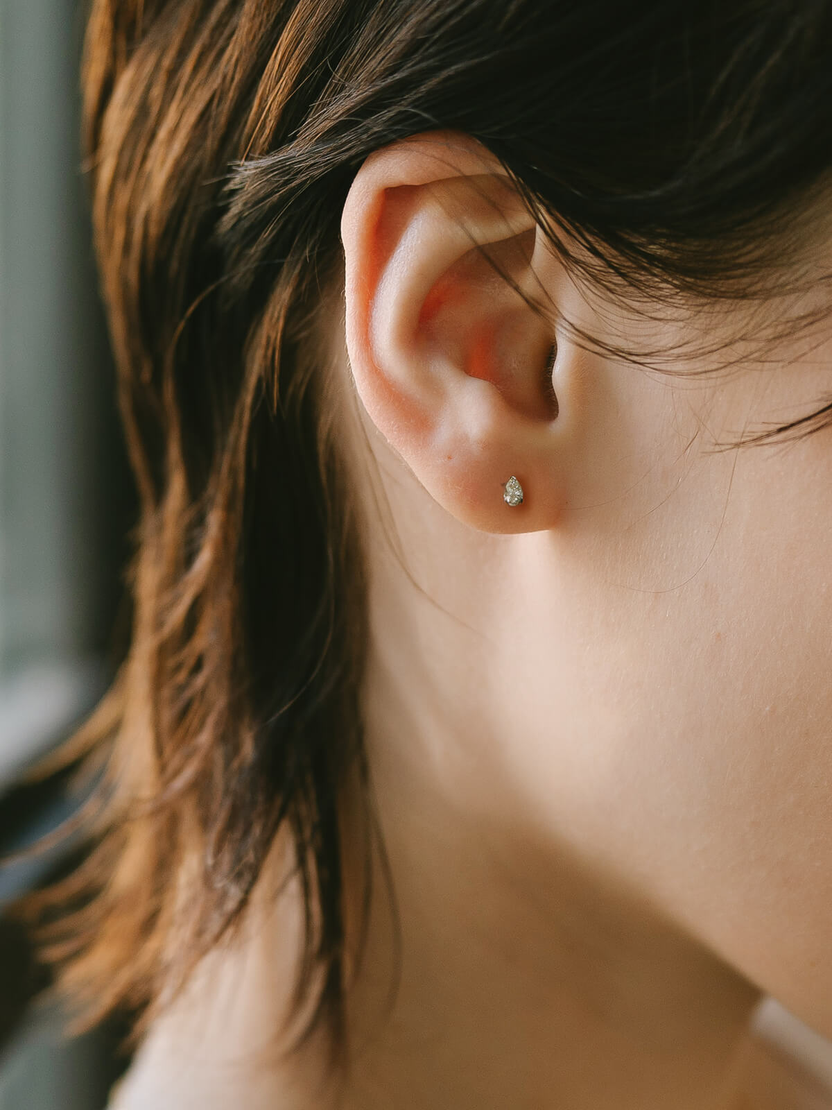 Platina Drop Diamond Earrings | ASTERI DEW