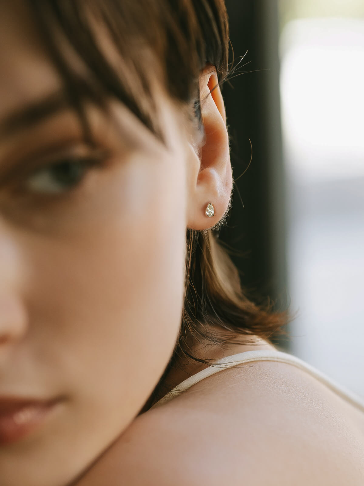 Platina Drop Diamond Earrings | ASTERI DEW