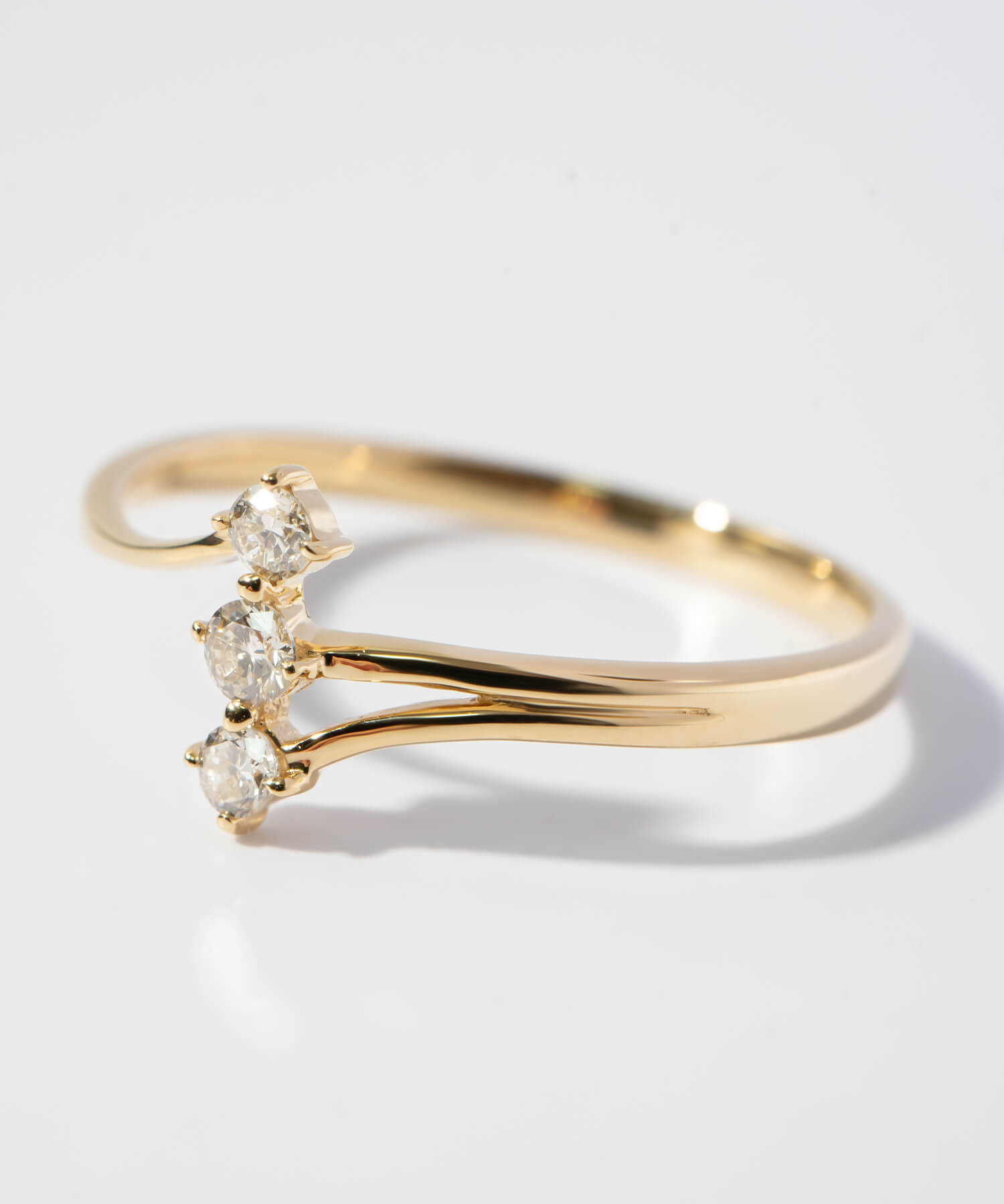 18K Gold Triple Diamond Ring | ASTERI ORION