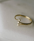 18K Gold Triple Diamond Ring | ASTERI ORION
