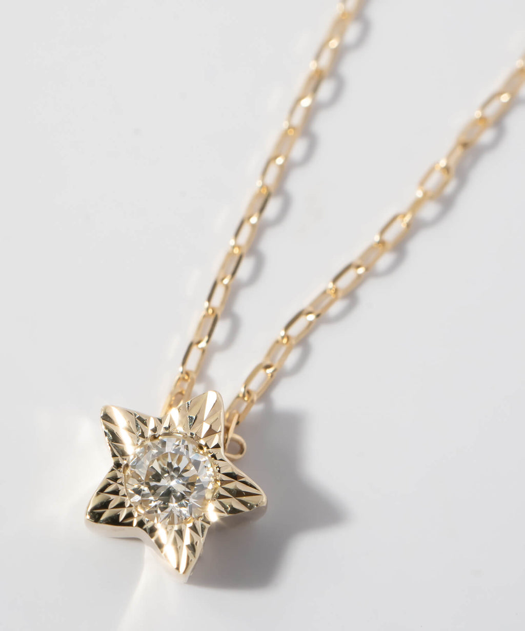 10K Gold Diamond Star Necklace | ATRIA