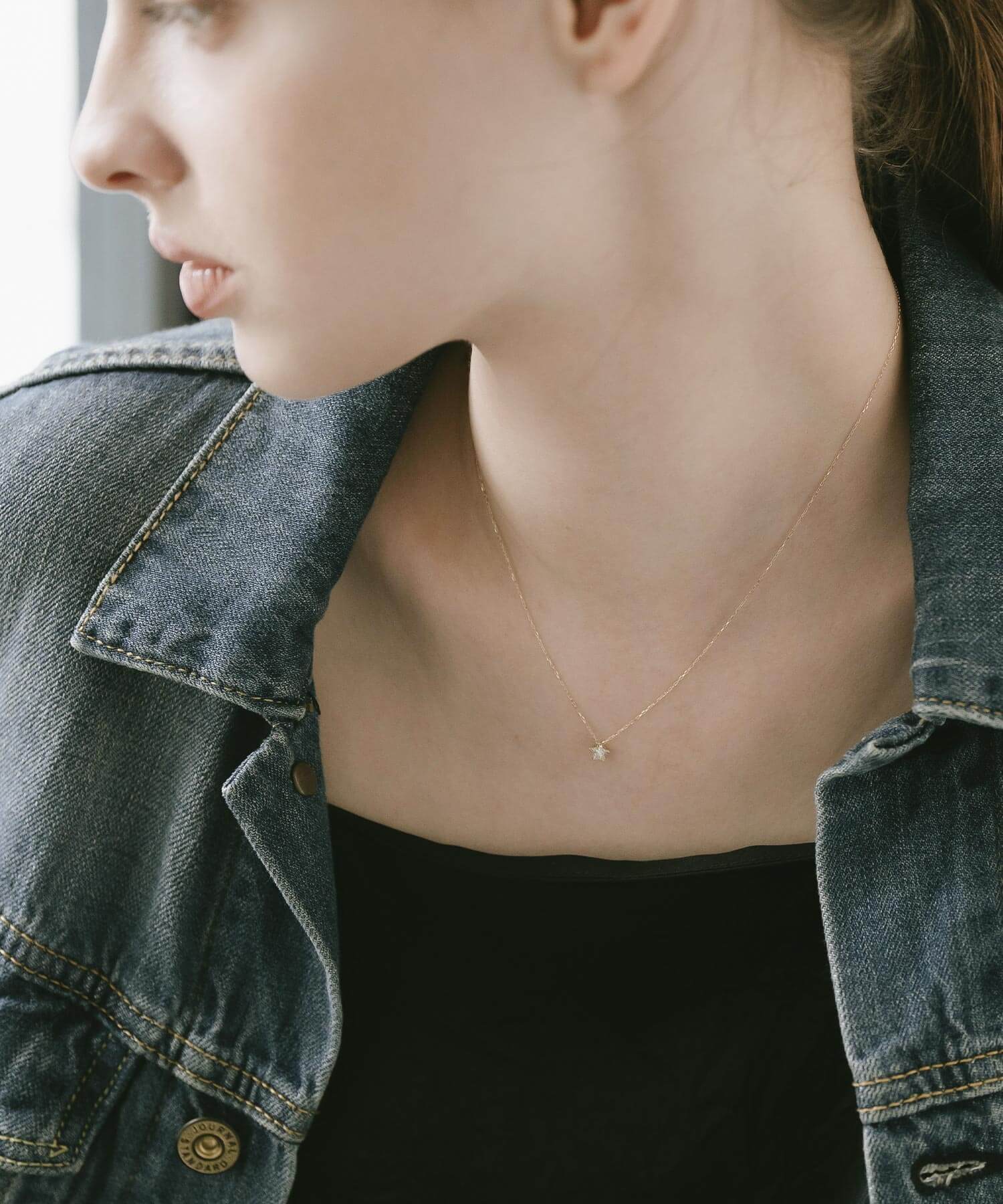 10K Gold Diamond Star Necklace | ATRIA