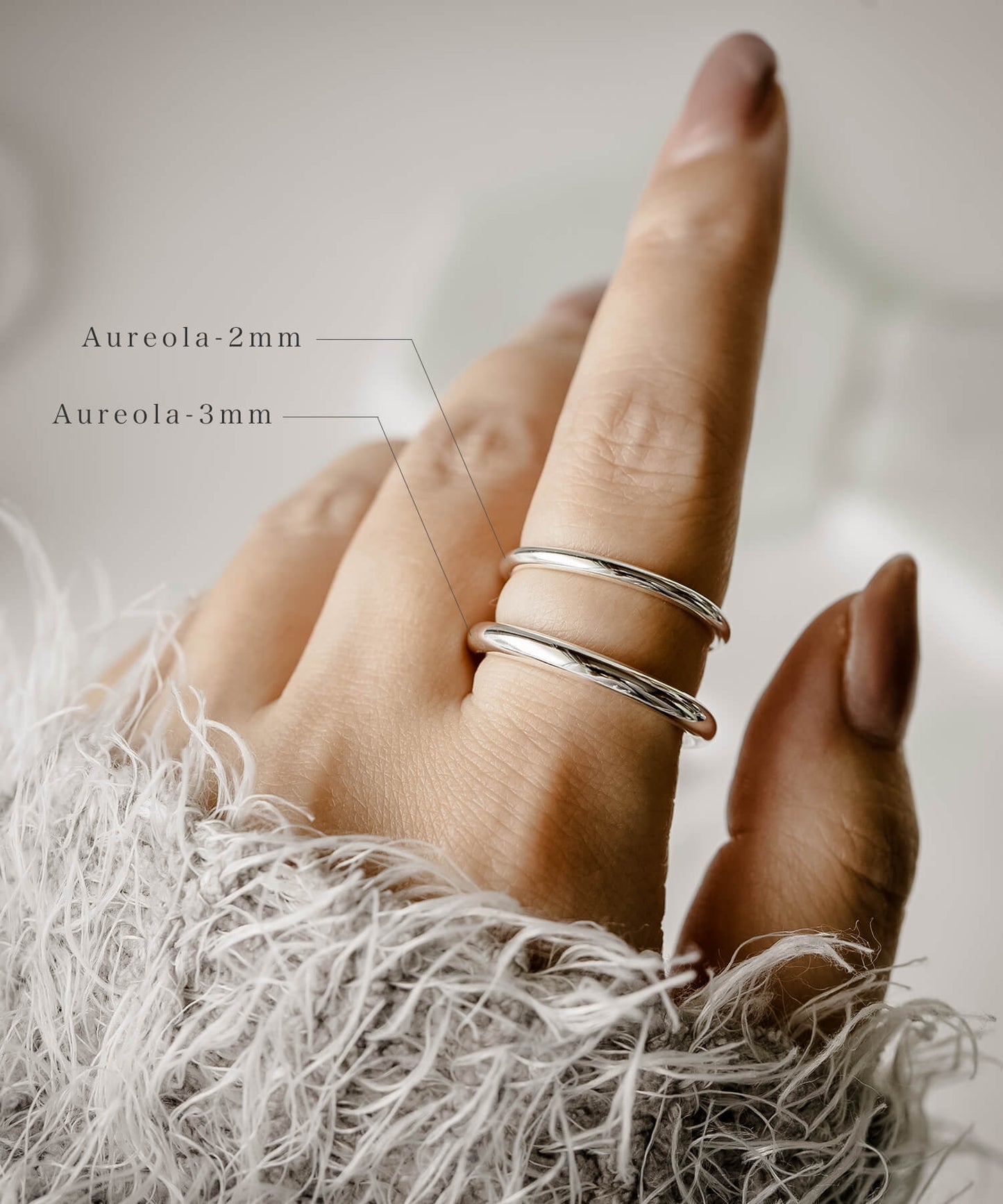 Full Round Plain Band Ring 2mm | AUREOLA-2MM